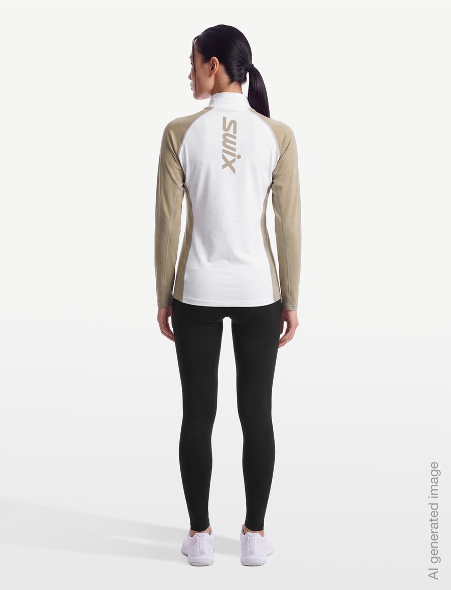 Swix - RaceX Dry Half Zip W - baselayer overdele - 94600-dune - 4