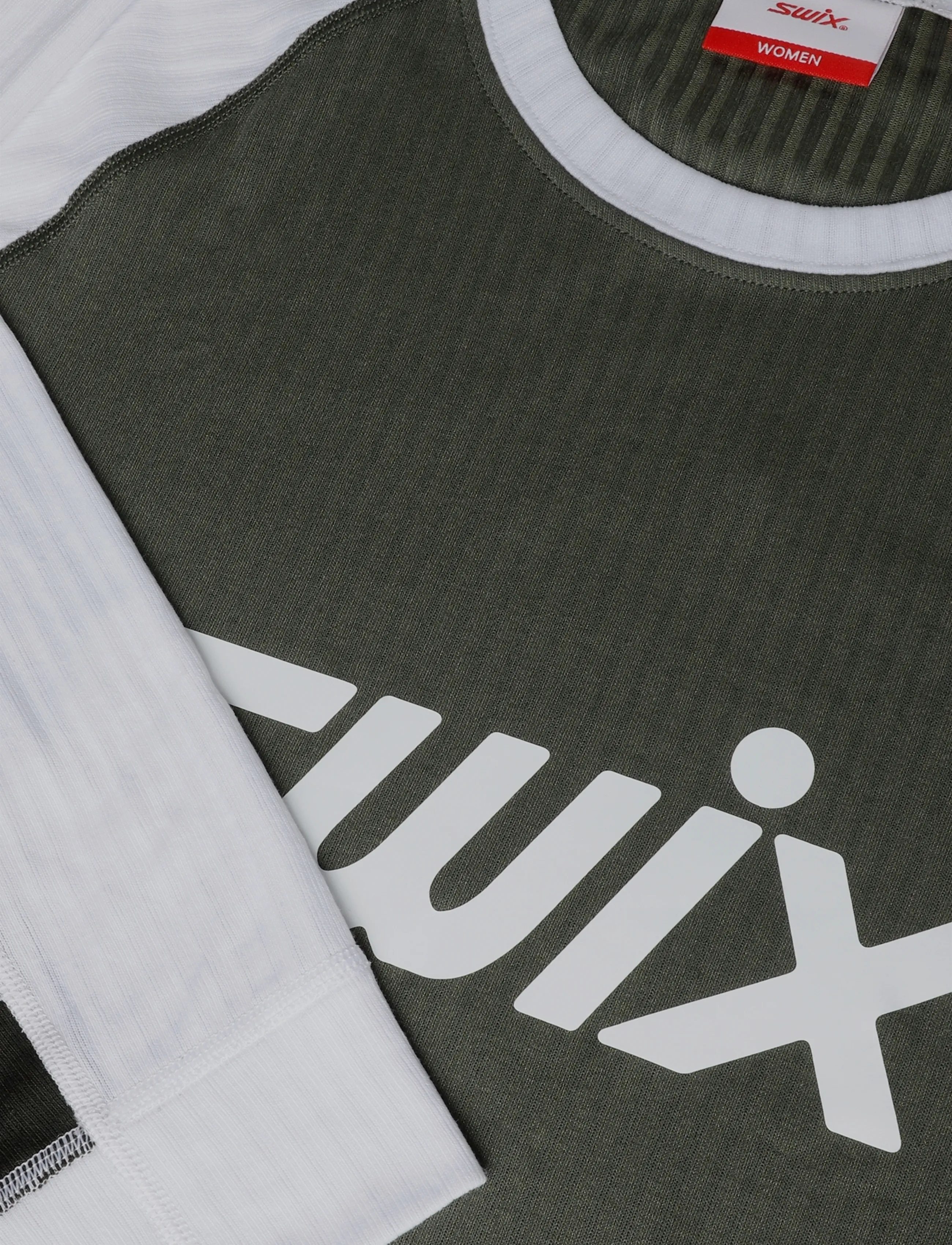 Swix - RaceX Classic Long Sleeve W - longsleeved tops - 48102-olive/bright white - 2