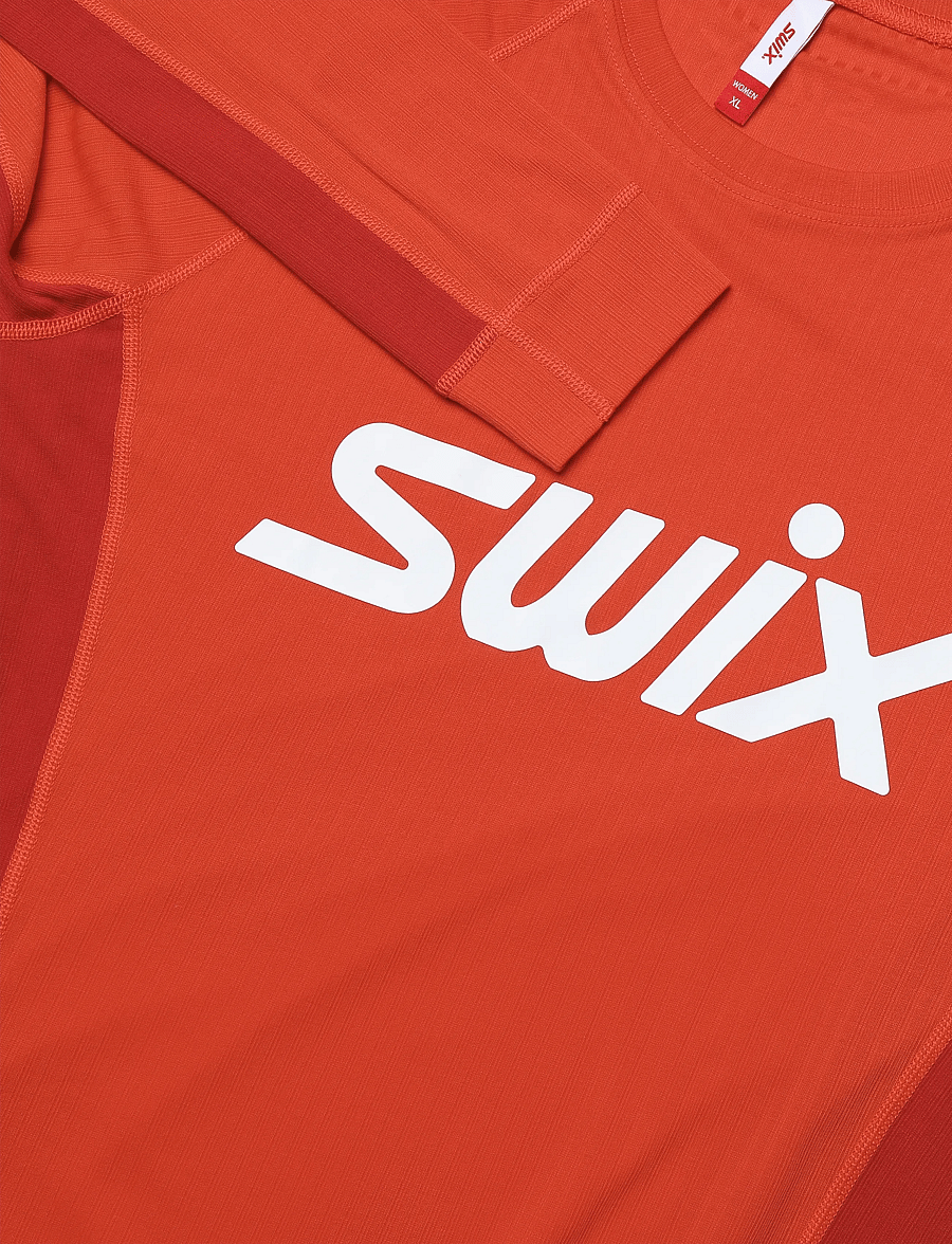 Swix - RaceX Classic Long Sleeve W - langærmede t-shirts - 99992-fiery red - 2