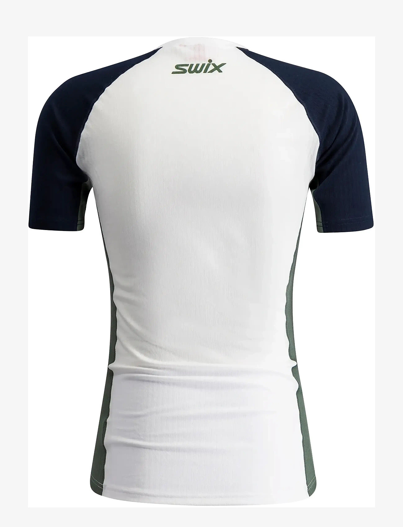 Swix - RaceX Classic Short Sleeve M - underställströjor - 00044-bright white/pine - 1