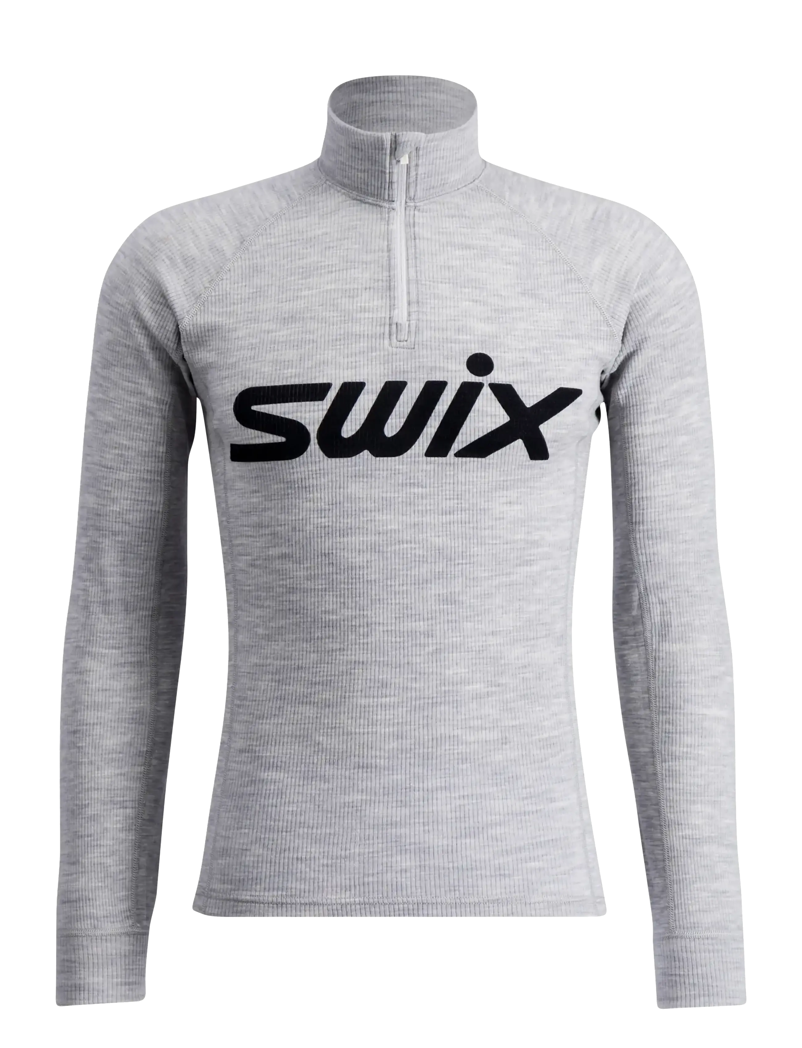 Swix - RaceX Merino Half Zip M - 10107-light grey melange/ dark navy - 1
