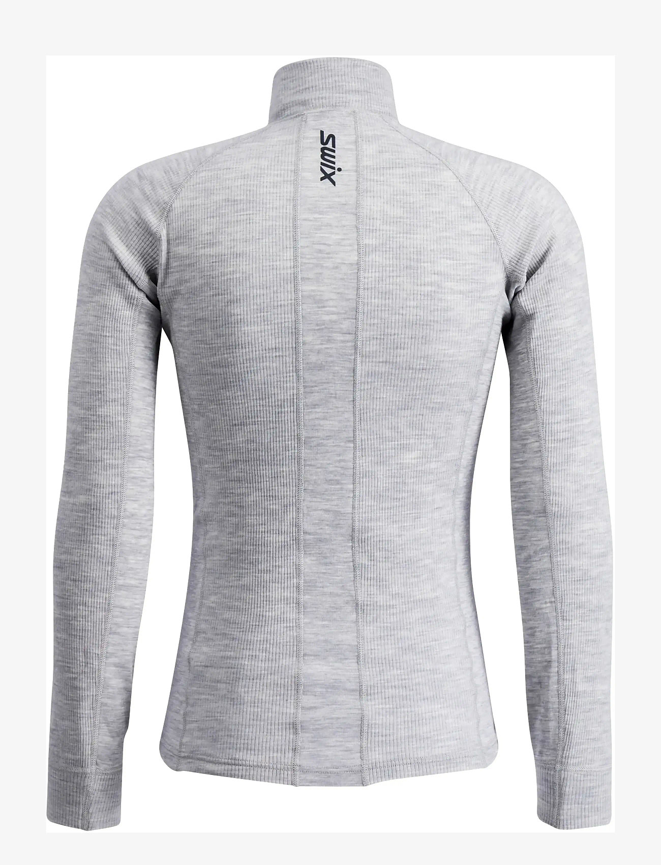 Swix - RaceX Merino Half Zip M - underställströjor - 10107-light grey melange/ dark navy - 2