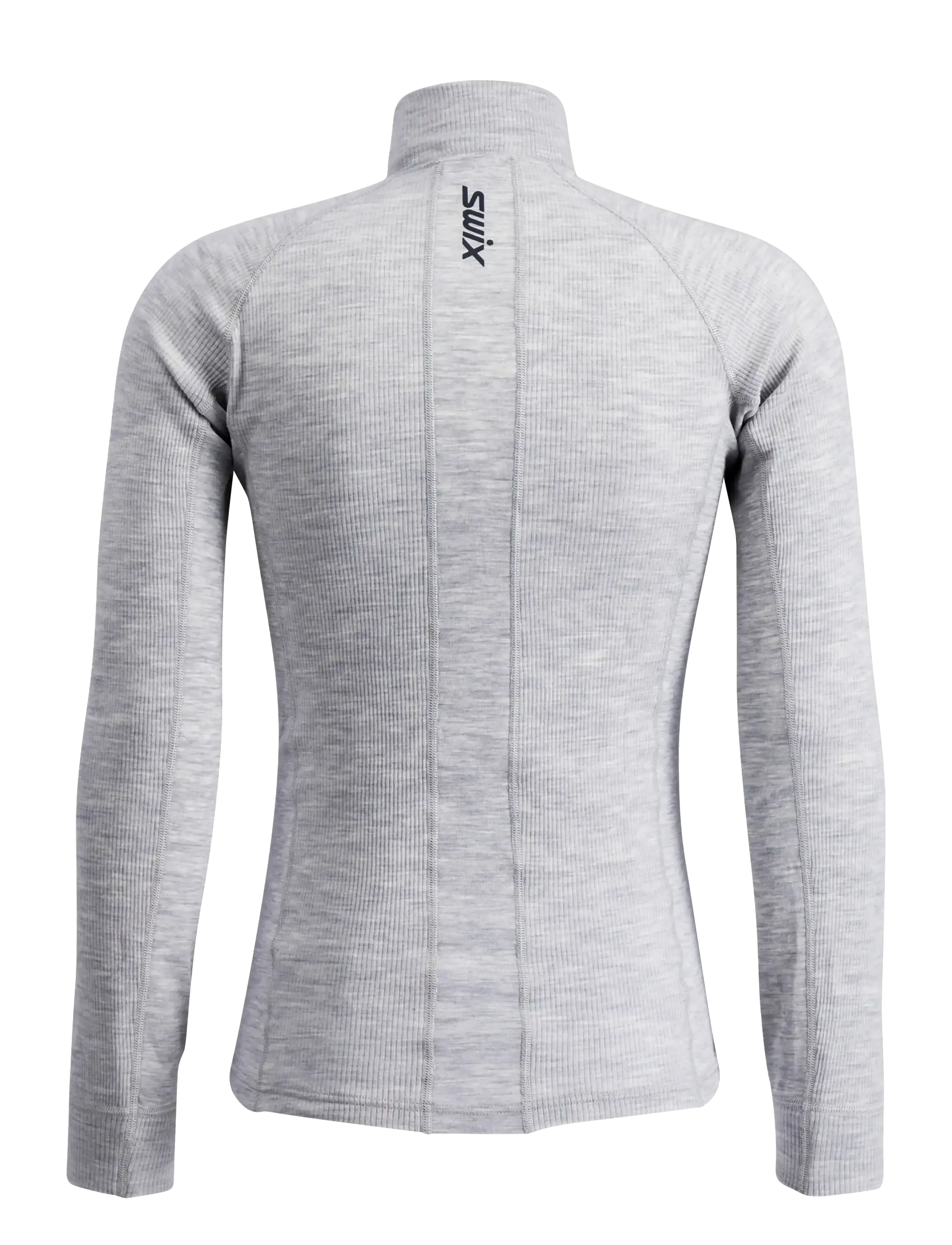 Swix - RaceX Merino Half Zip M - 10107-light grey melange/ dark navy - 2