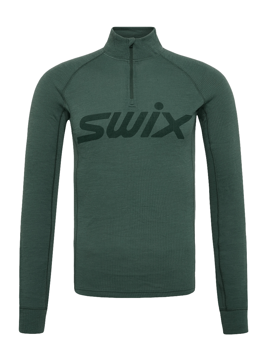 Swix - RaceX Merino Half Zip M - base layer tops - 62450-pine - 0