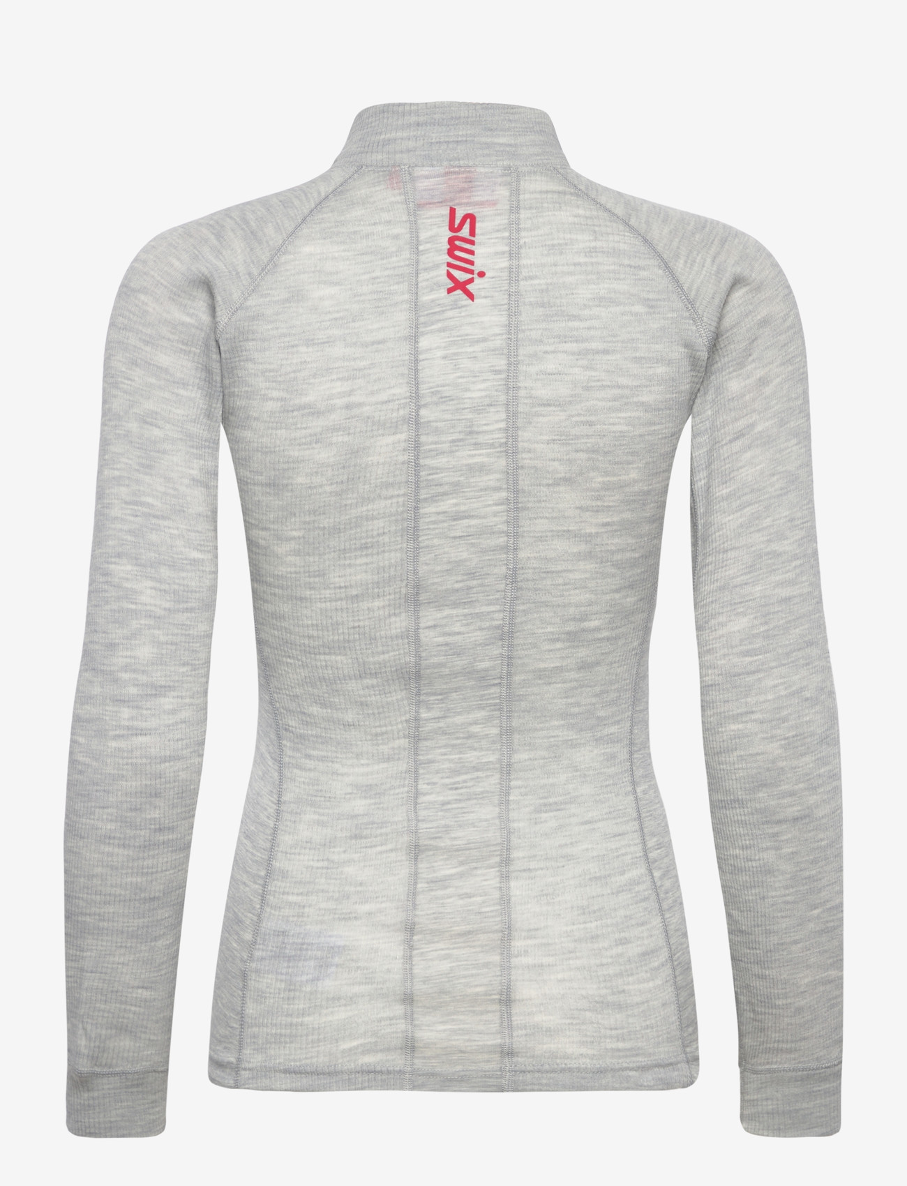 Swix - RaceX Merino Half Zip W - funktionsunterwäsche - oberteile - 10106-light grey melange/ swix red - 1