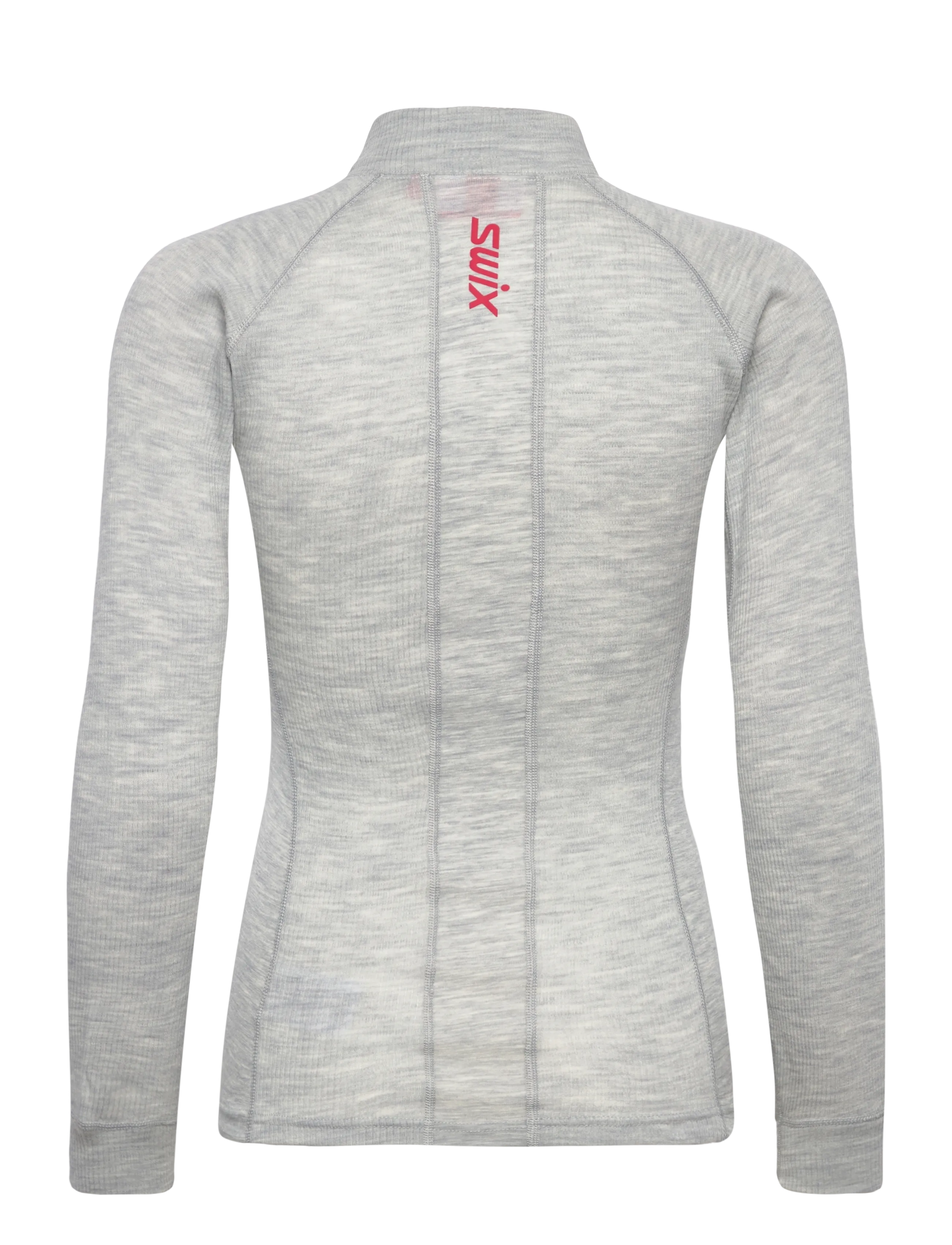 Swix - RaceX Merino Half Zip W - 10106-light grey melange/ swix red - 1