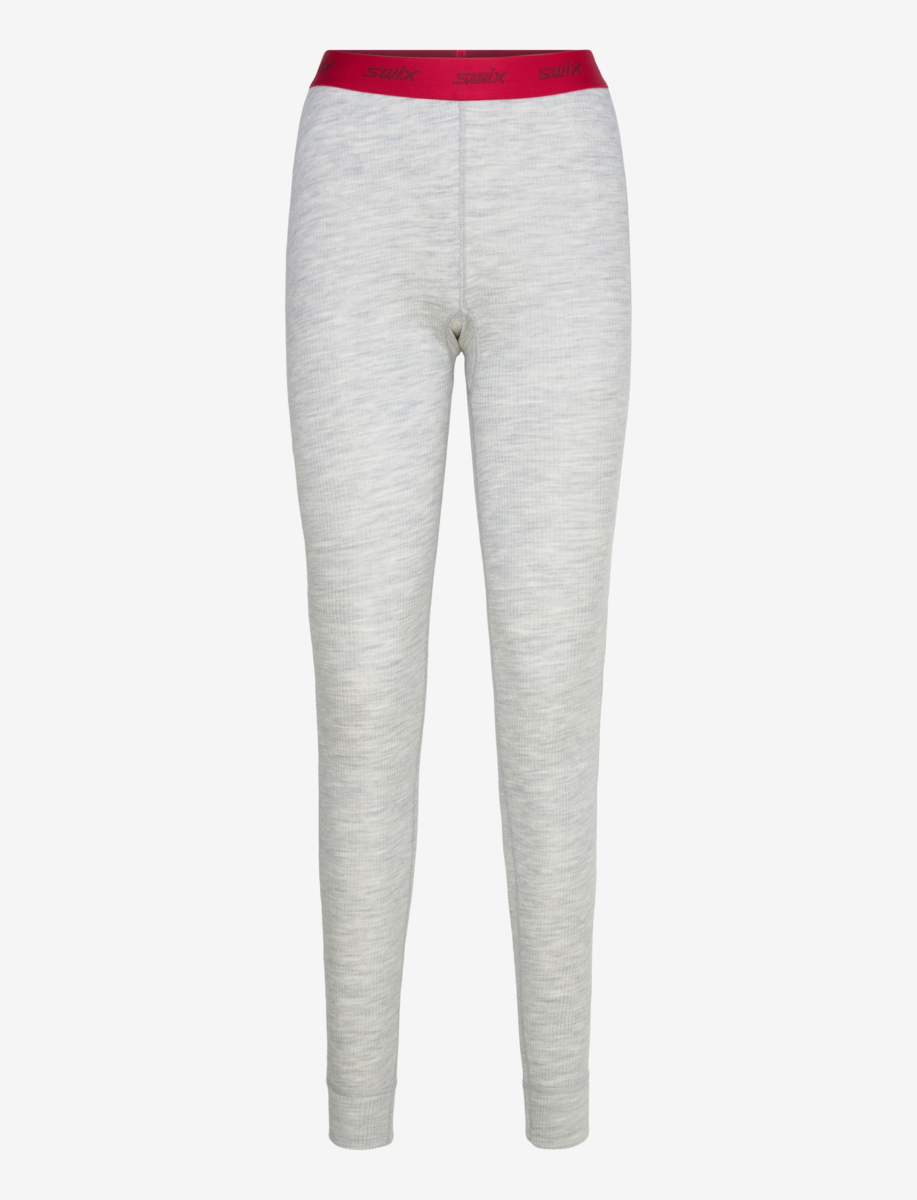 Swix - RaceX Merino Pants W - funkionsunterwäsche - hosen - 10106-light grey melange/ swix red - 0