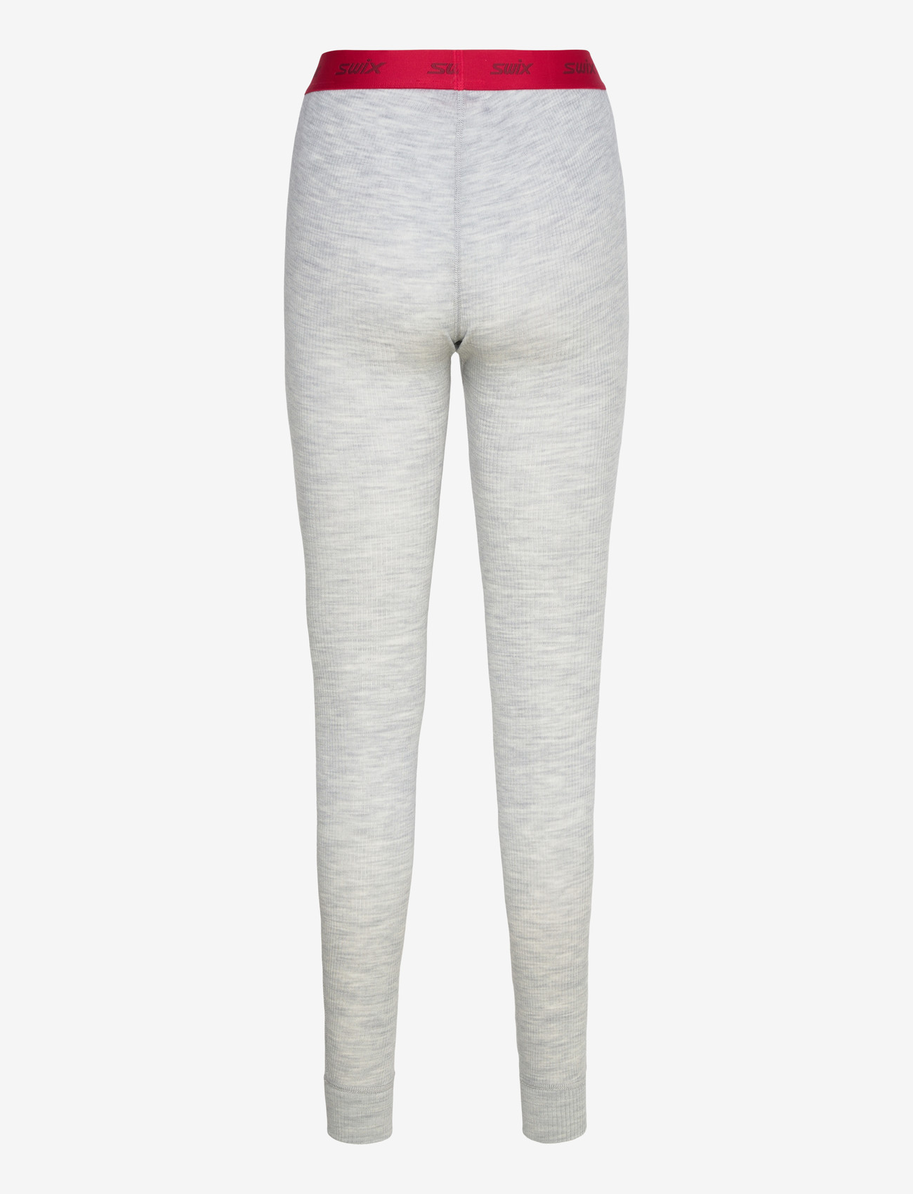 Swix - RaceX Merino Pants W - funkionsunterwäsche - hosen - 10106-light grey melange/ swix red - 1