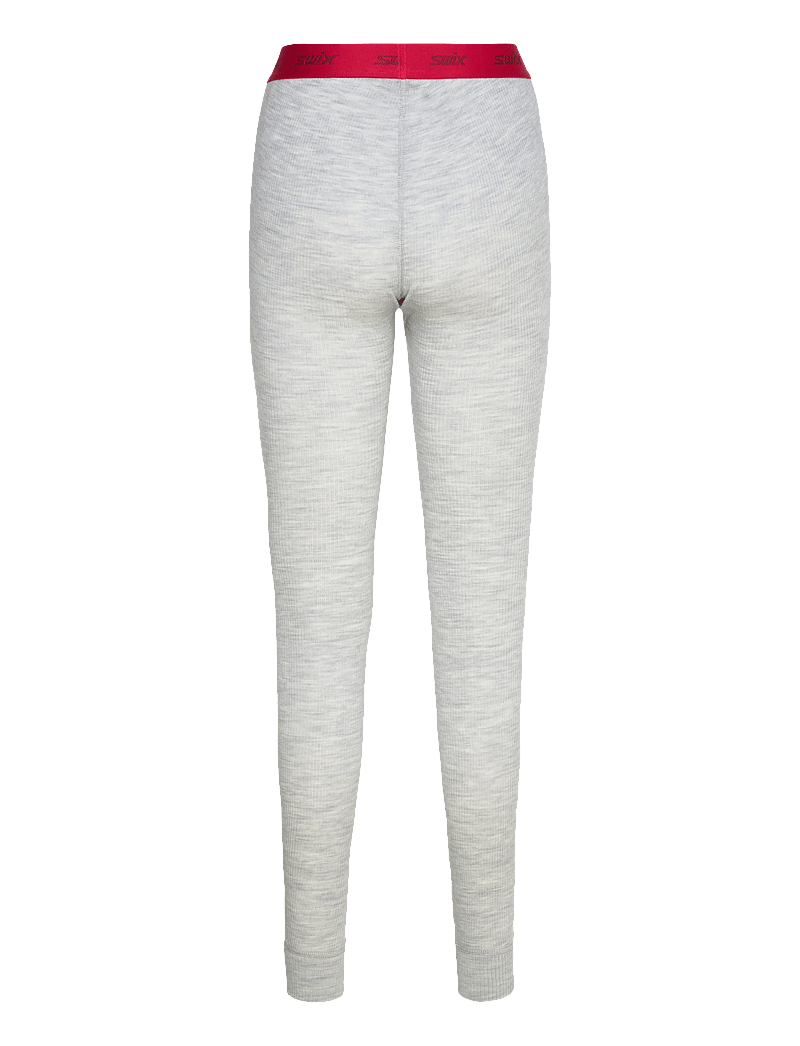 Swix - RaceX Merino Pants W - funkionsunterwäsche - hosen - 10106-light grey melange/ swix red - 1