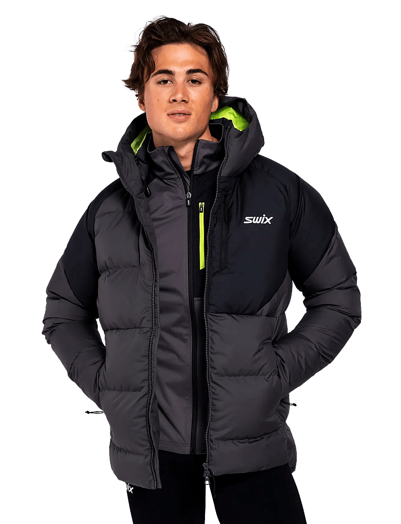 Swix - Focus Down Jacket M - friluftsjackor - 12207-magnet/black - 0