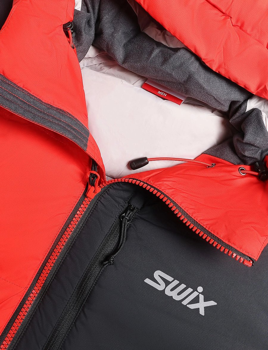 Swix - Focus Down Jacket M - outdoor jacken - 99983-fiery red/black - 2