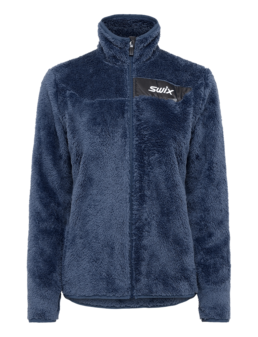 Swix - Infinity Pile Midlayer Full Zip W - oberteile - 75400-lake blue - 0