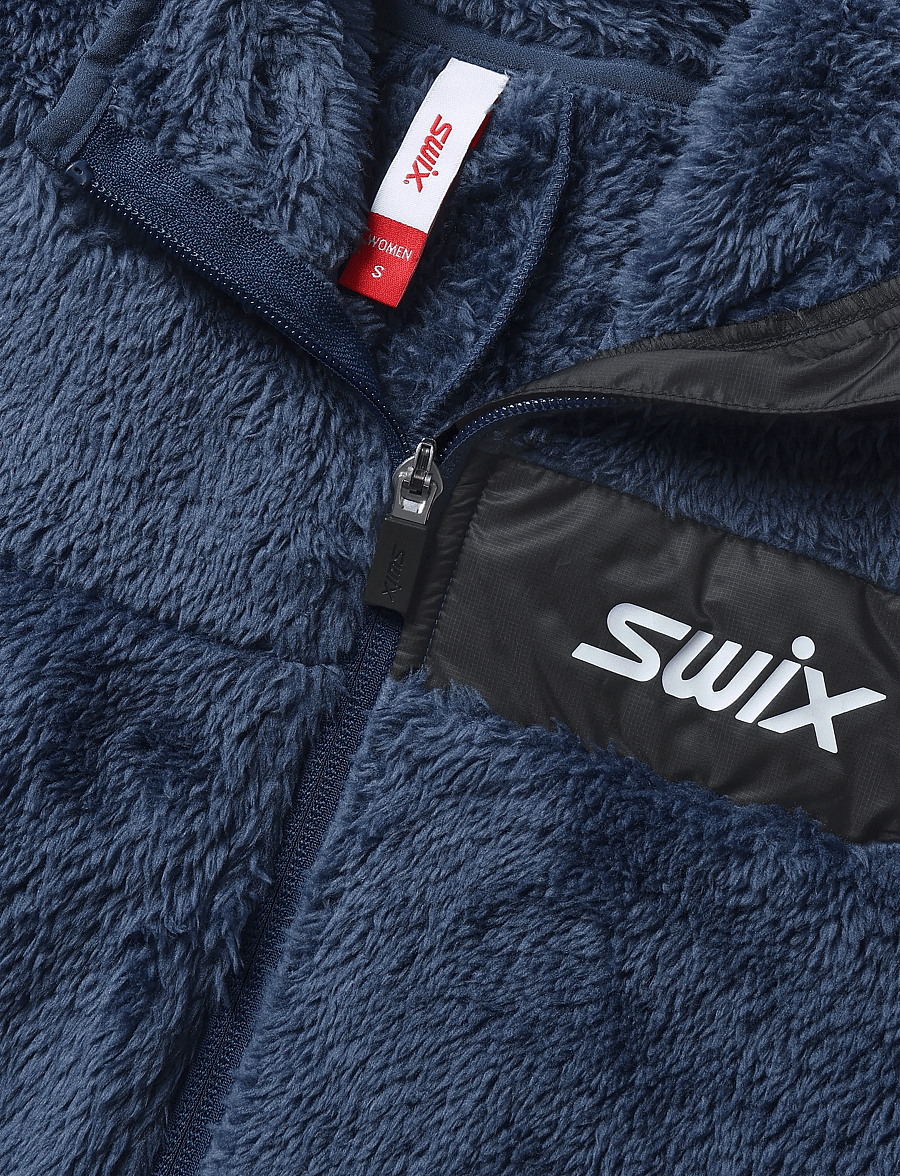 Swix - Infinity Pile Midlayer Full Zip W - oberteile - 75400-lake blue - 2