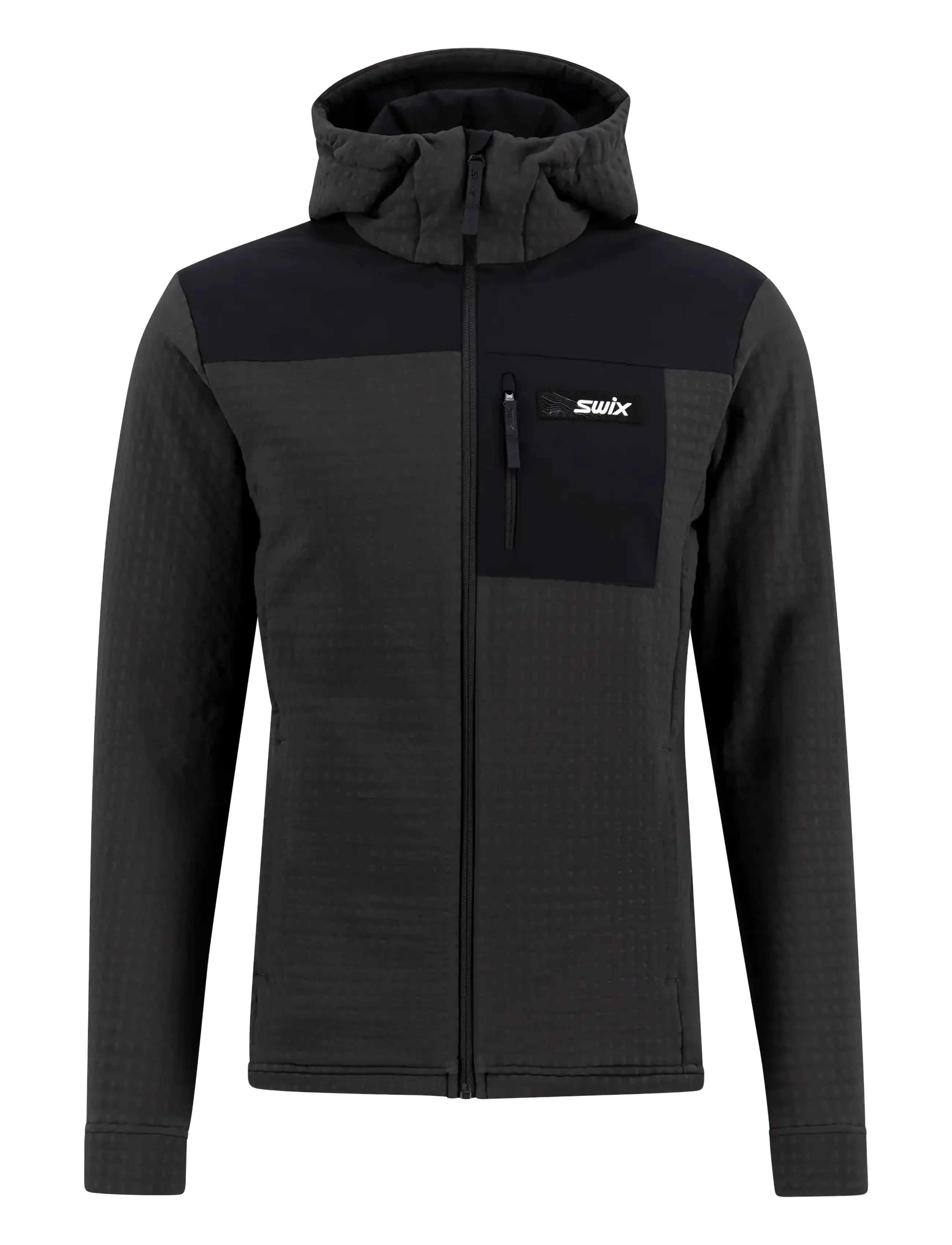 Swix Surmount Stormfleece Hood Jacket M - Ski jackets - 10000-BLACK / black