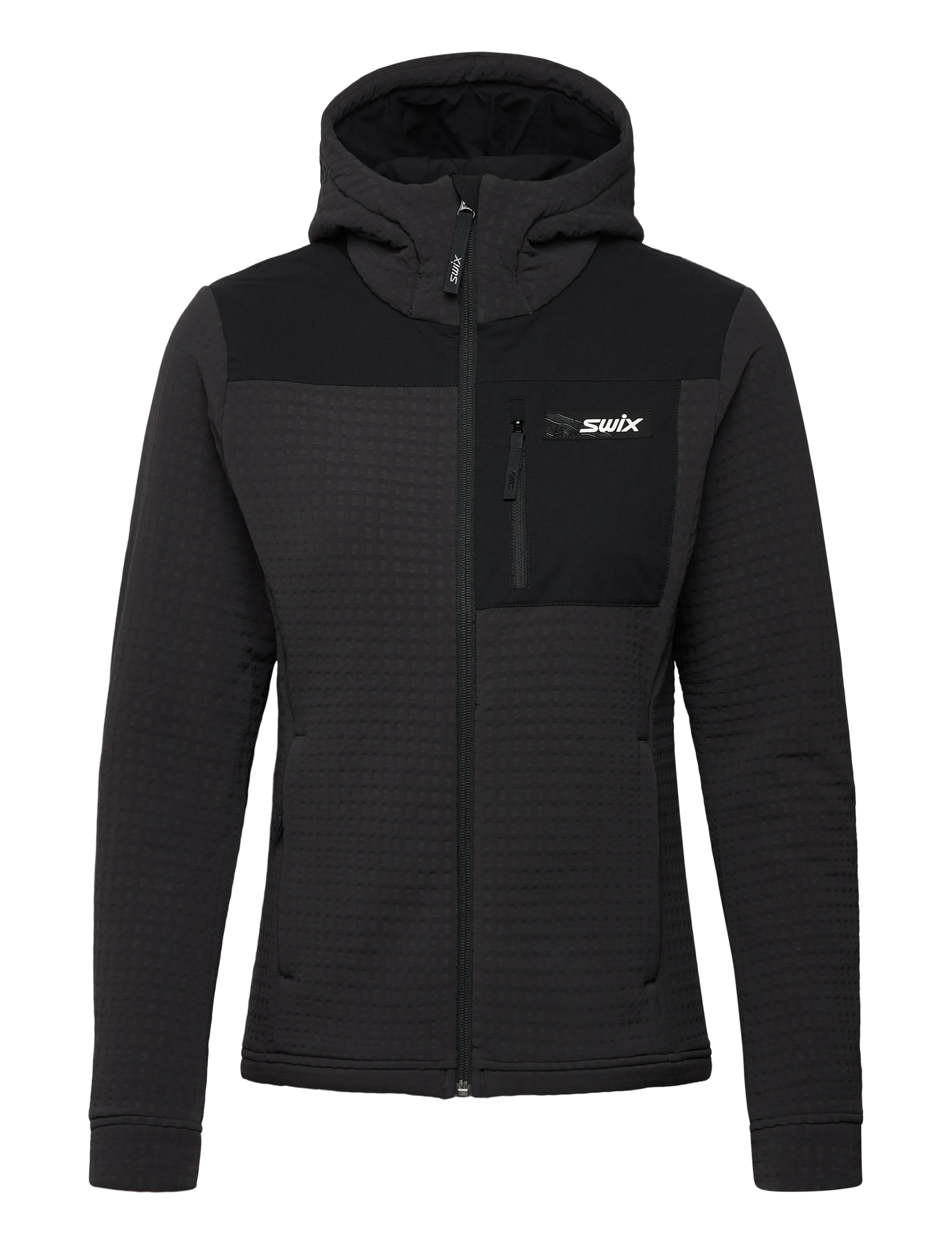 SWIX Surmount Stormfleece Hood Jacke W Schwarz - S - Damen