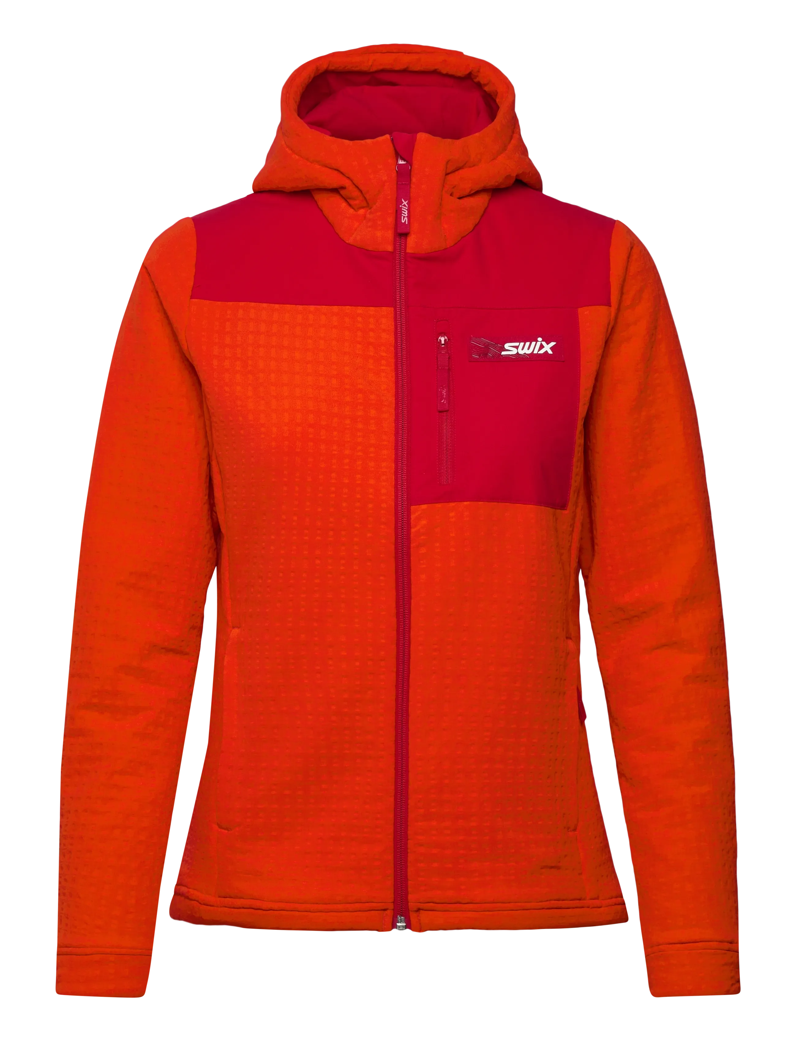 SWIX Surmount Stormfleece Hood Jacke W Rot - XS - Damen