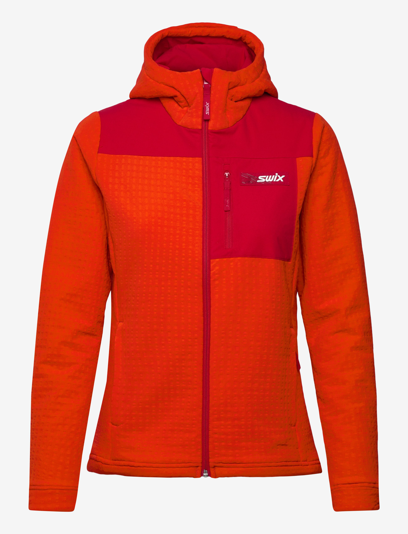 Swix - Surmount stormfleece hood jacket W - friluftsjakker - 99992-fiery red - 0