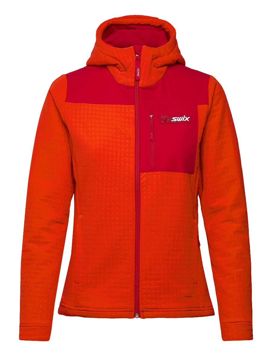 Swix - Surmount stormfleece hood jacket W - freizeitjacken - 99992-fiery red - 0