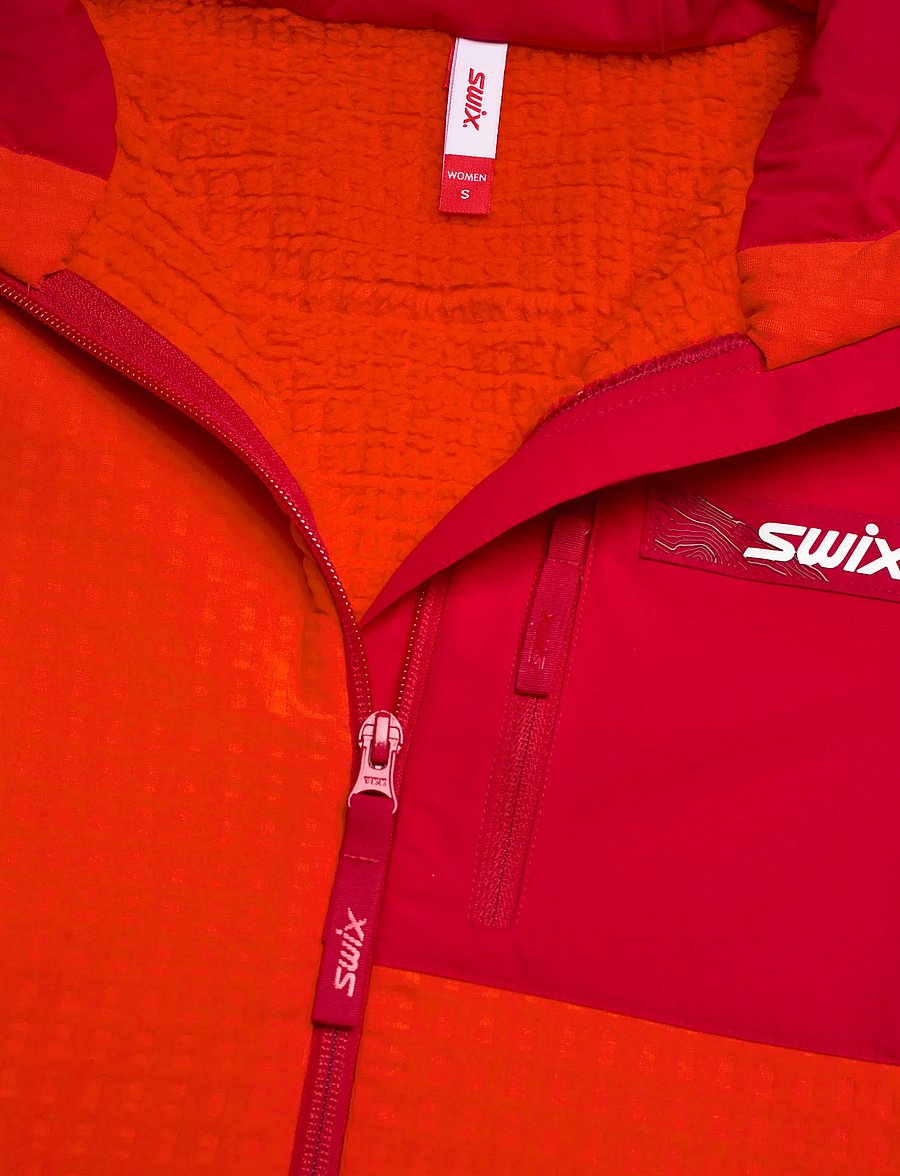 Swix - Surmount stormfleece hood jacket W - freizeitjacken - 99992-fiery red - 2
