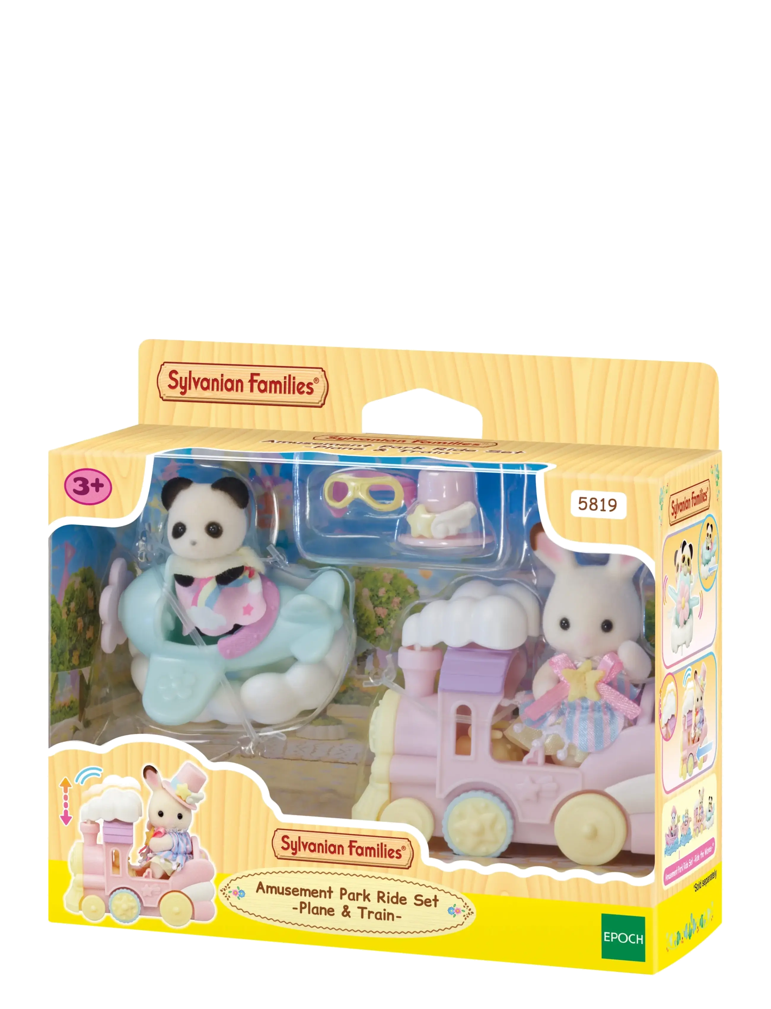 Sylvanian families Amusement Park Ride Set -Plane & Train- - Sylvanian families - MIXED / pink/rose