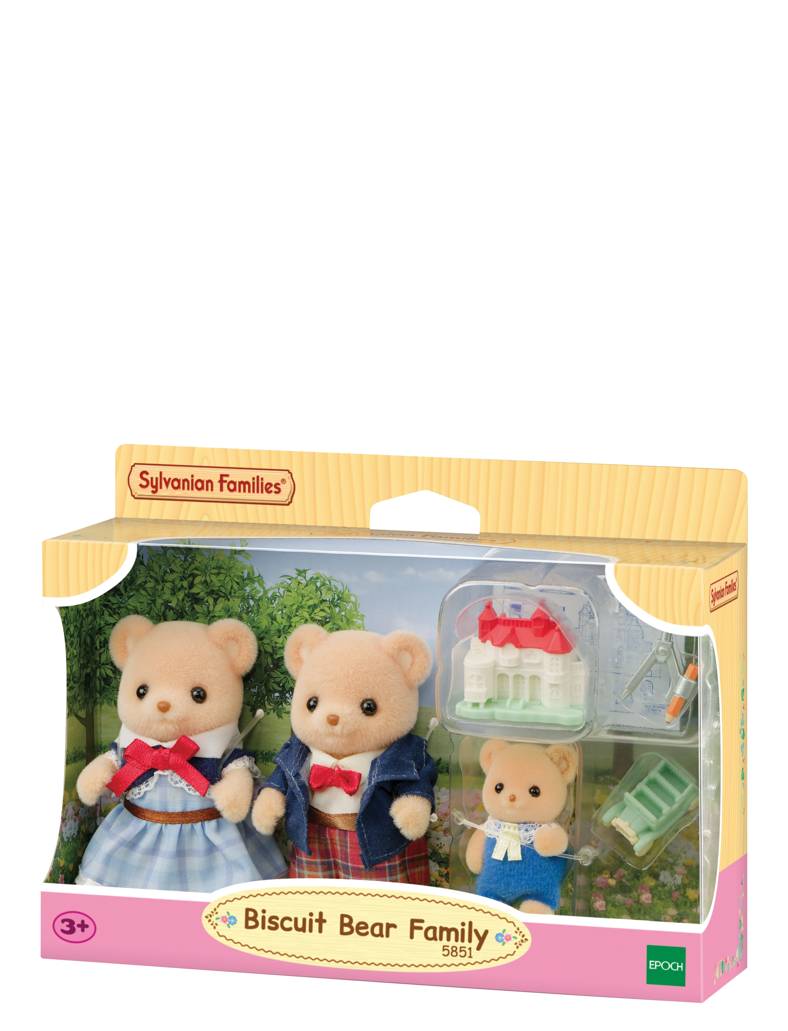Sylvanian families Biscuit Bear Family, One Size, Multi/patterned, Legesæt Og Actionfigurer > Legesæt, Børn