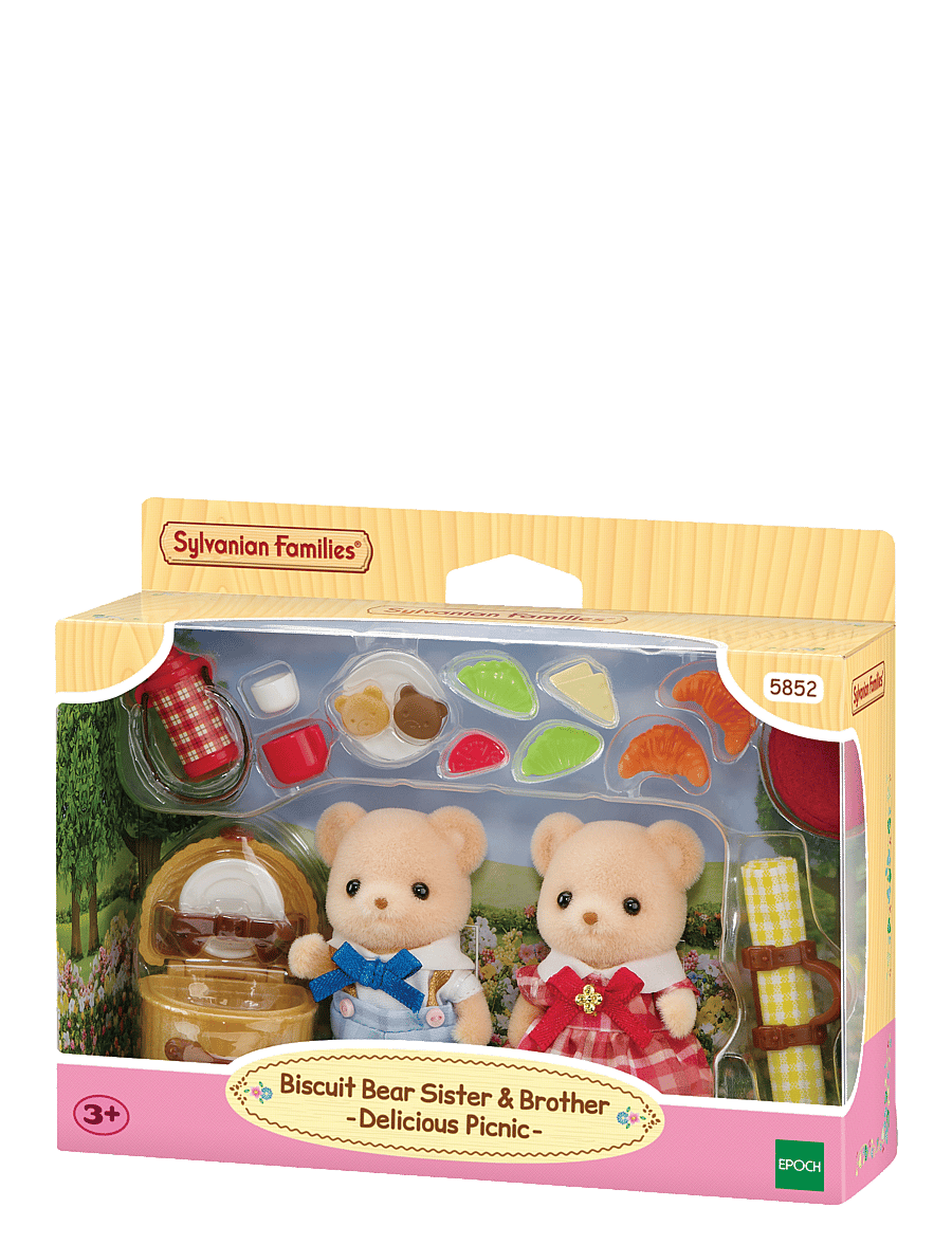 Sylvanian families - Biscuit Bear Sister & Brother - Delicious Picnic- - dukker - mixed - 1