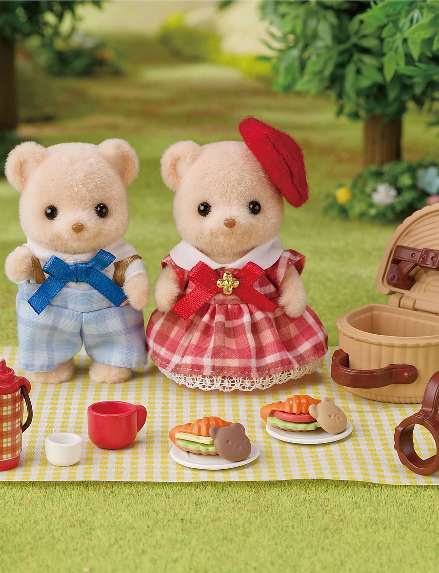 Sylvanian families - Biscuit Bear Sister & Brother - Delicious Picnic- - dukker - mixed - 0