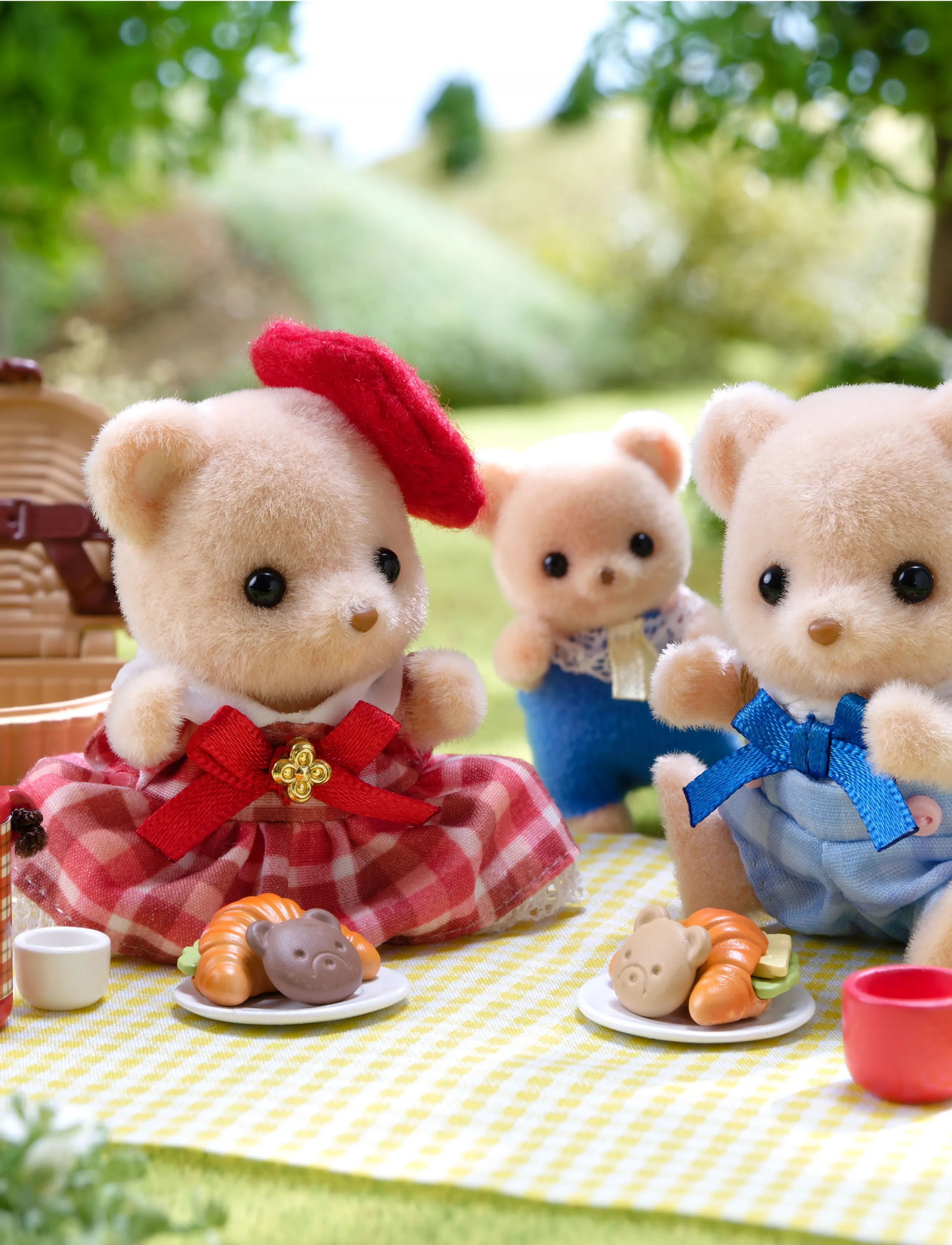 Sylvanian families - Biscuit Bear Sister & Brother - Delicious Picnic- - dukker - mixed - 2