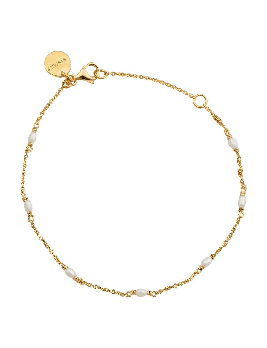Syster P - Treasure Multi Pearl Bracelet Gold - kettenarmbänder - gold - 1