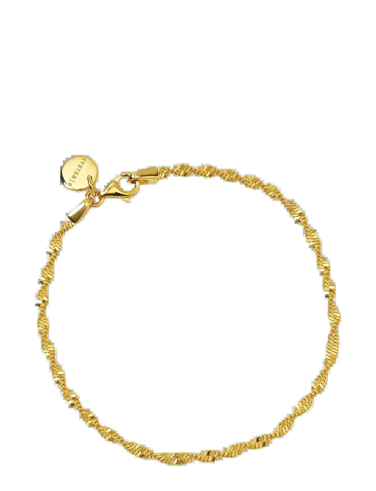 SYSTER P Herringbone Twisted Armband Gold Gold - L - Damen