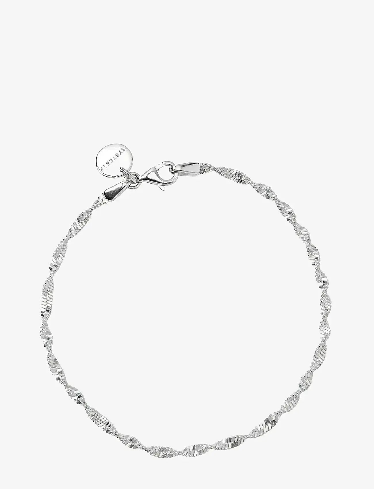 Syster P - Herringbone Twisted Bracelet Gold - kædearmbånd - silver - 1