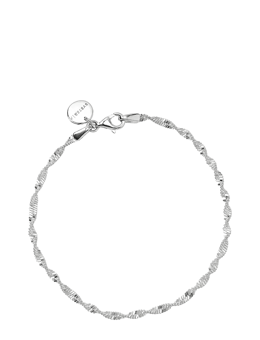 Syster P - Herringbone Twisted Bracelet Gold - kettenarmbänder - silver - 1