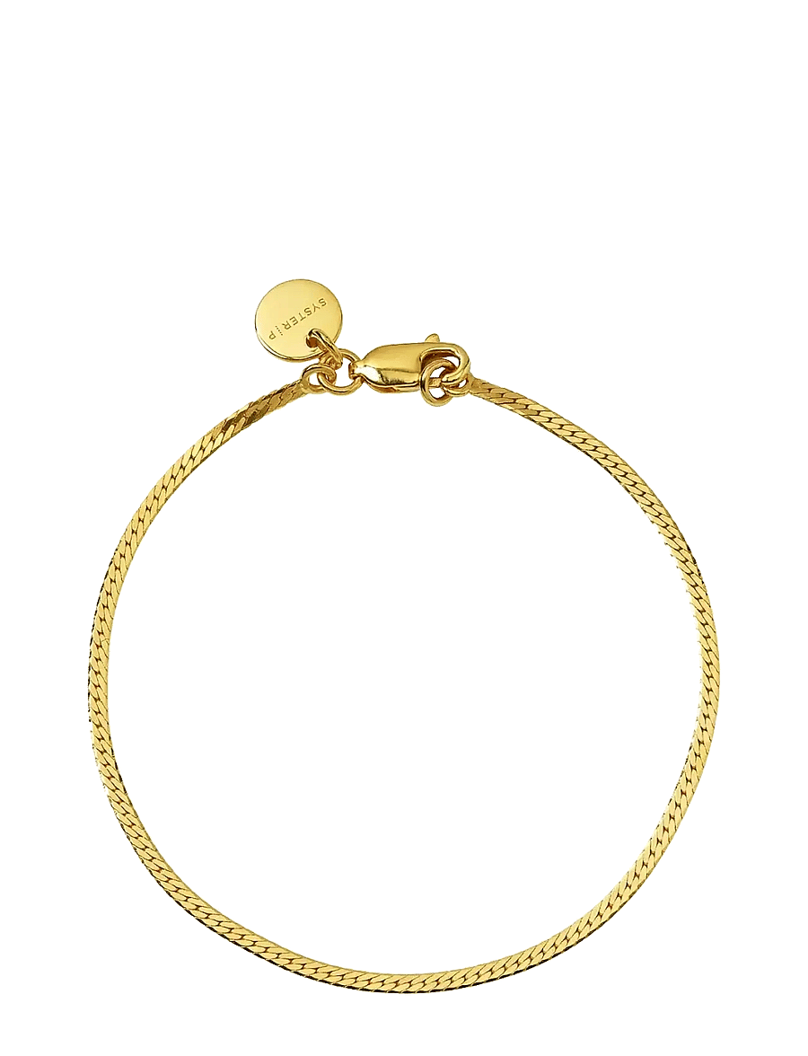 Syster P - Herringbone Bracelet Gold - kettenarmbänder - gold - 1