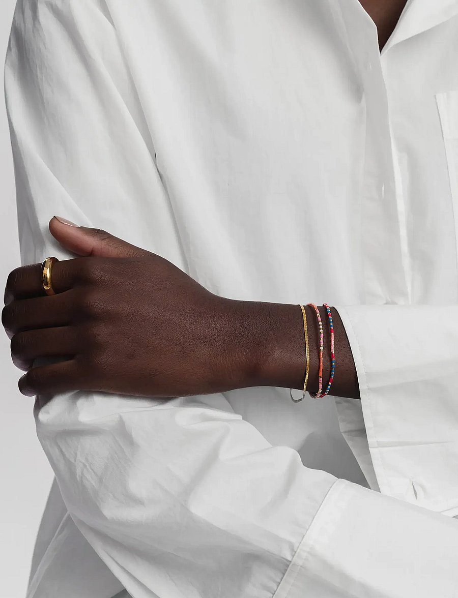 Syster P - Herringbone Bracelet Gold - kettenarmbänder - gold - 3