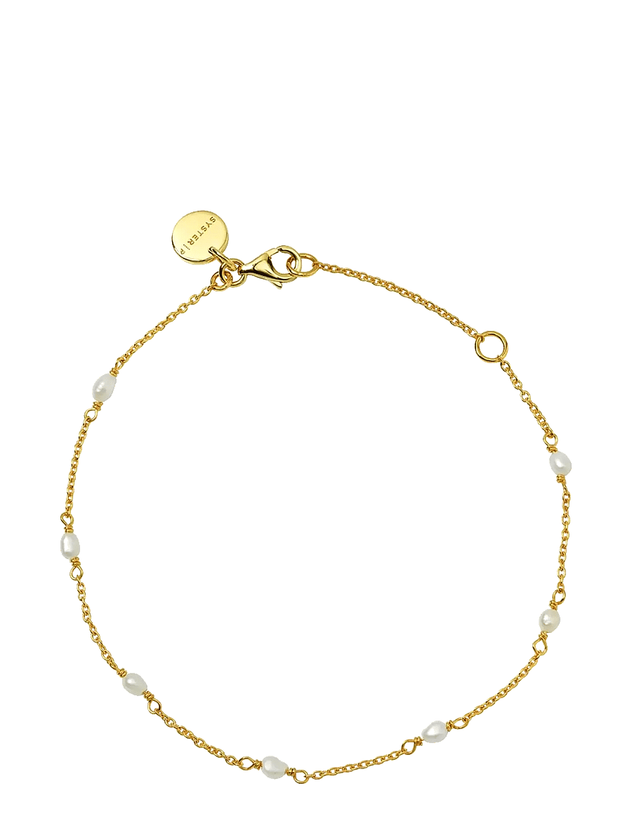 Syster P - Treasure Multi Pearl Bracelet Gold - kettenarmbänder - gold - 1