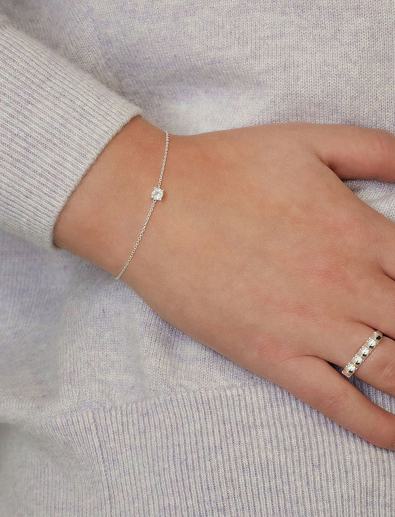 MINIMALISTICA SOLO BRACELET SILVER CRYSTAL