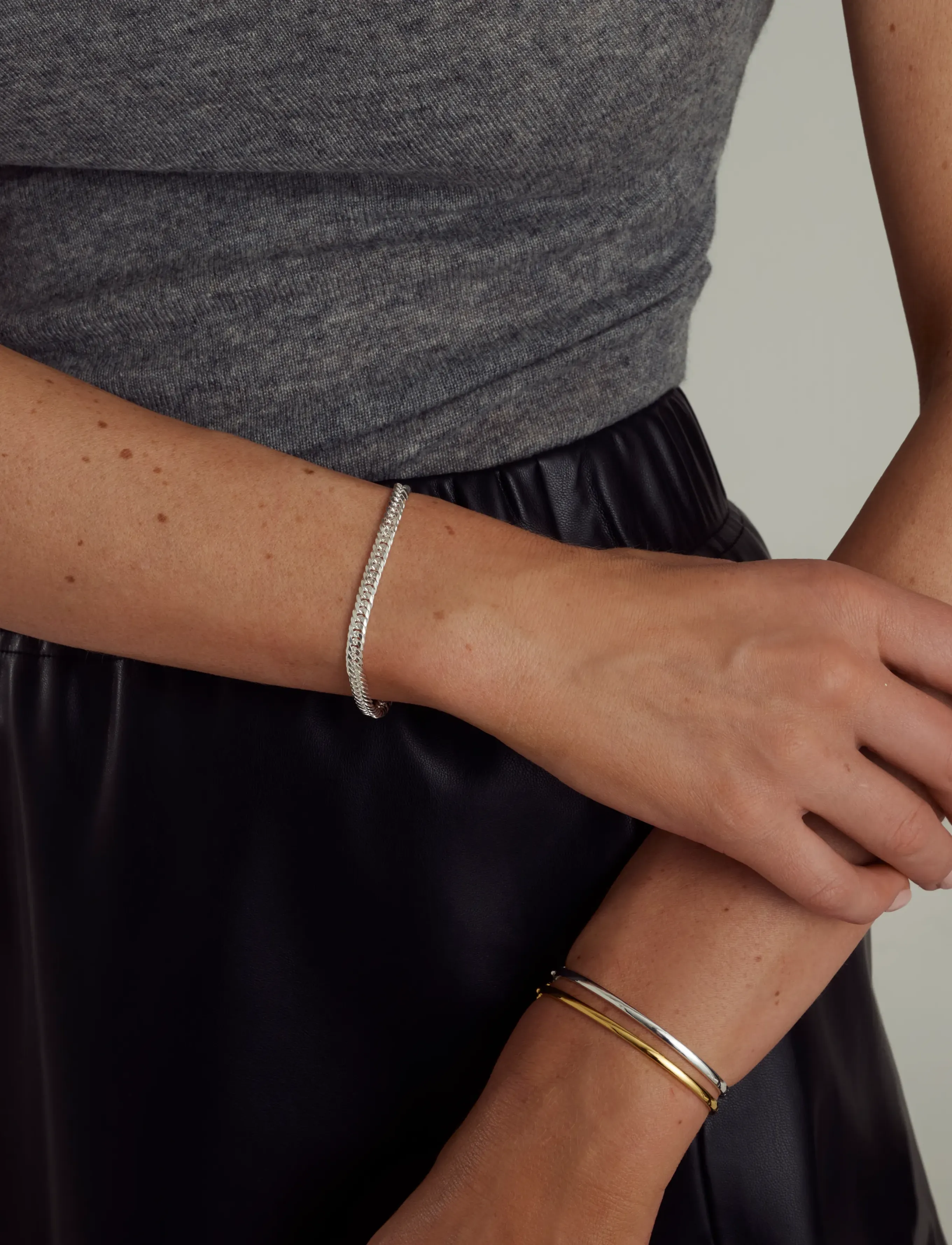 Syster P - Alyssa Bracelet Silver - chain bracelets - silver - 0
