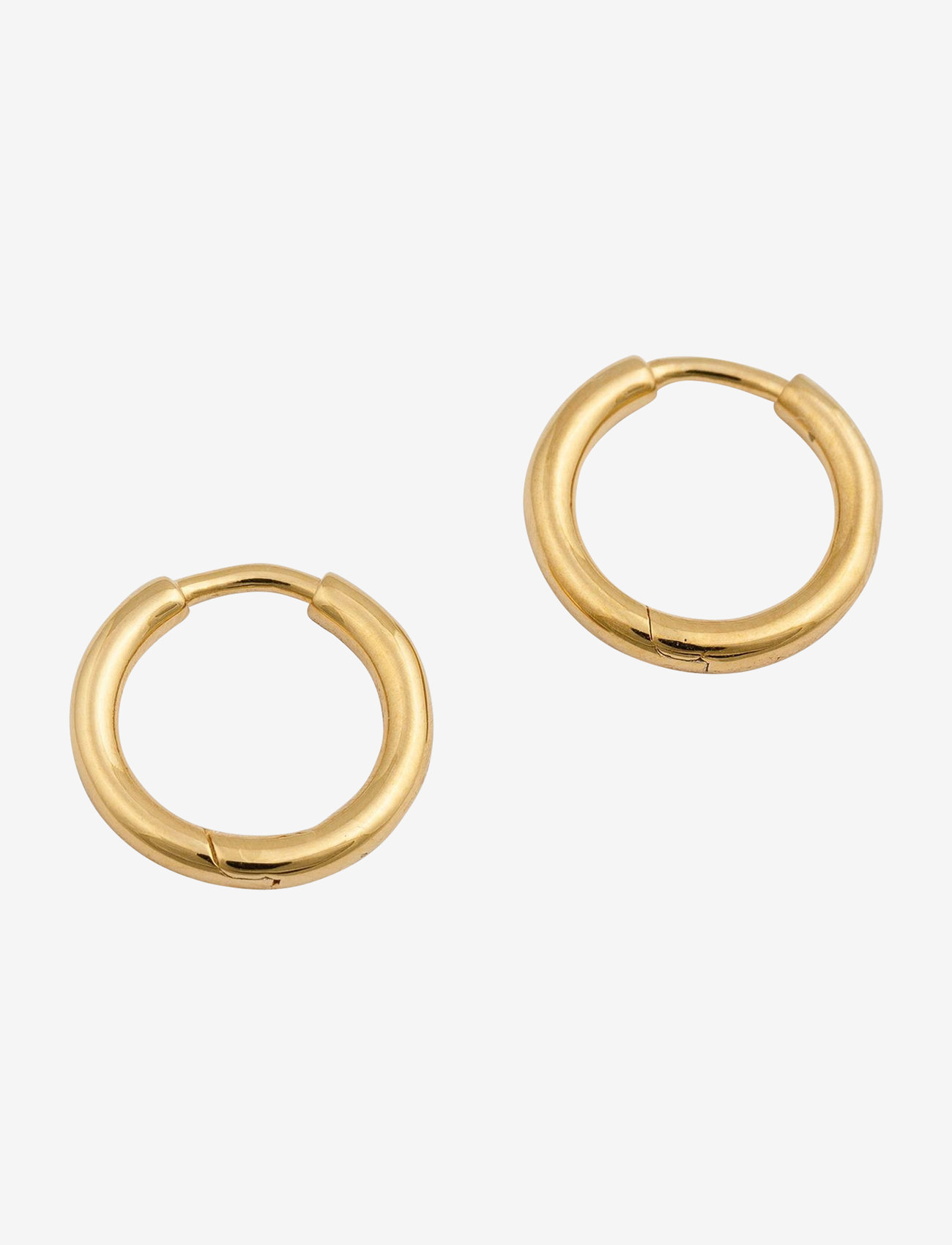 Syster P - Beloved Fat Small Hoops Gold - creoler & hoops - gold - 0