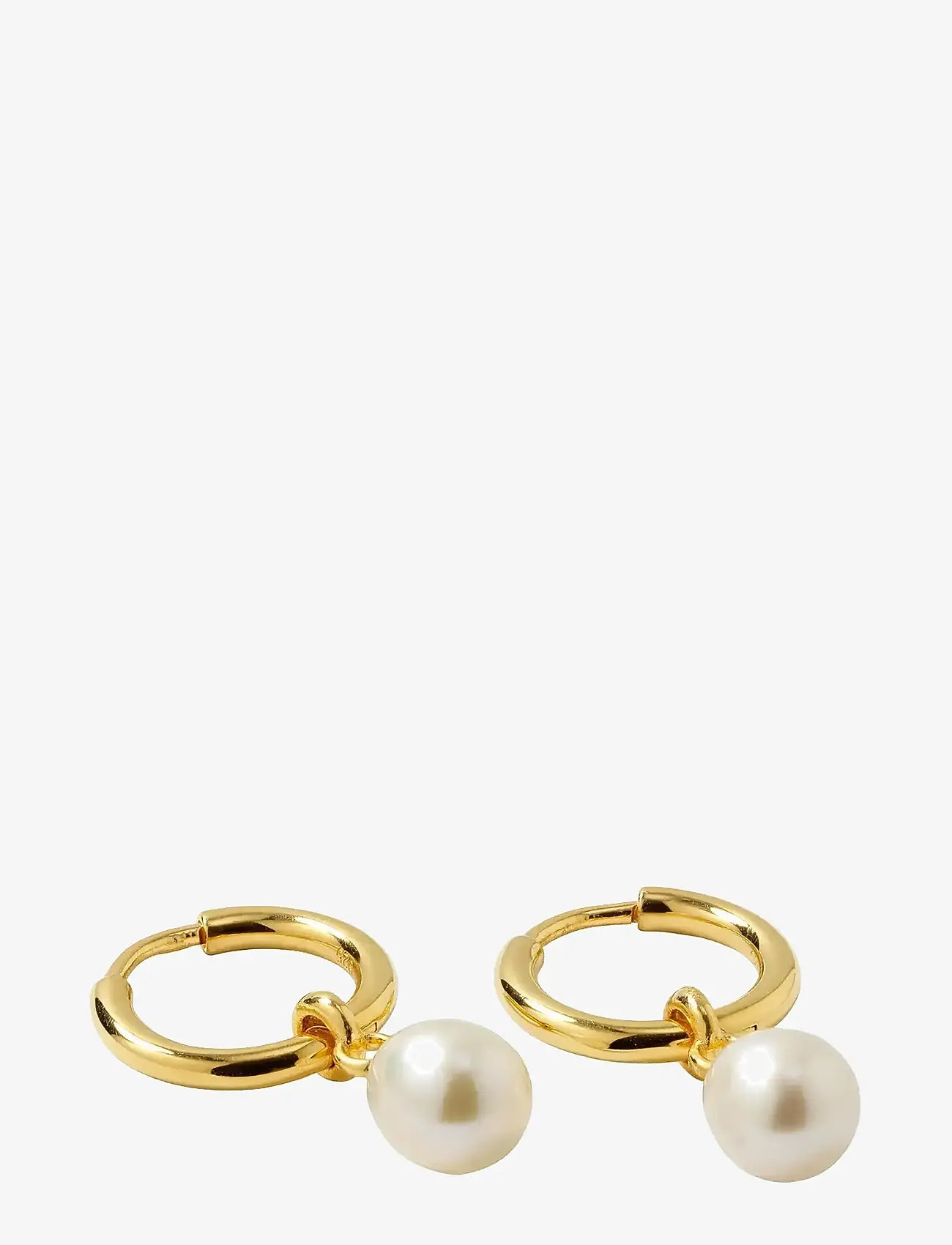 Syster P - Treasure Pearl Hoops Gold - perleøreringe - gold - 2
