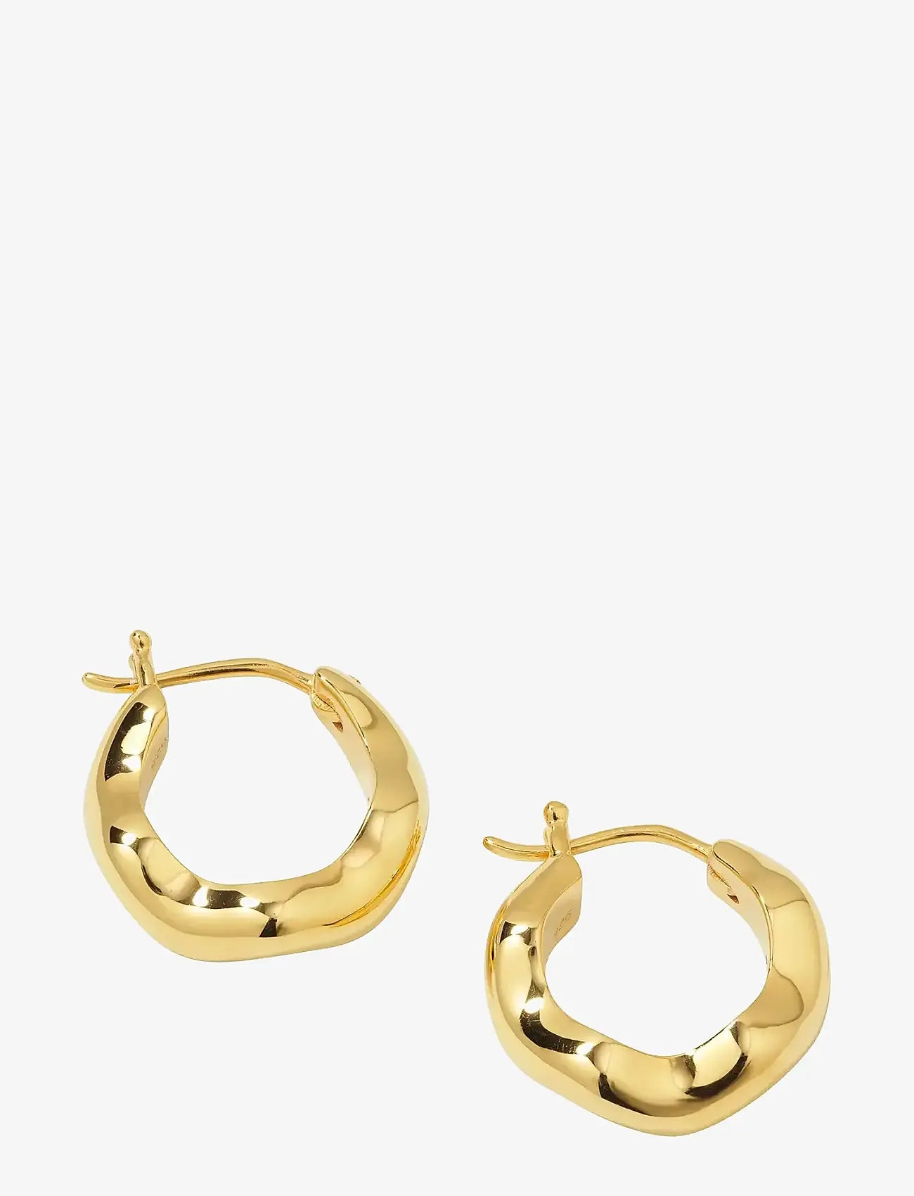 Syster P - Bolded Wavy Earrings Gold - hoops - gold - 1