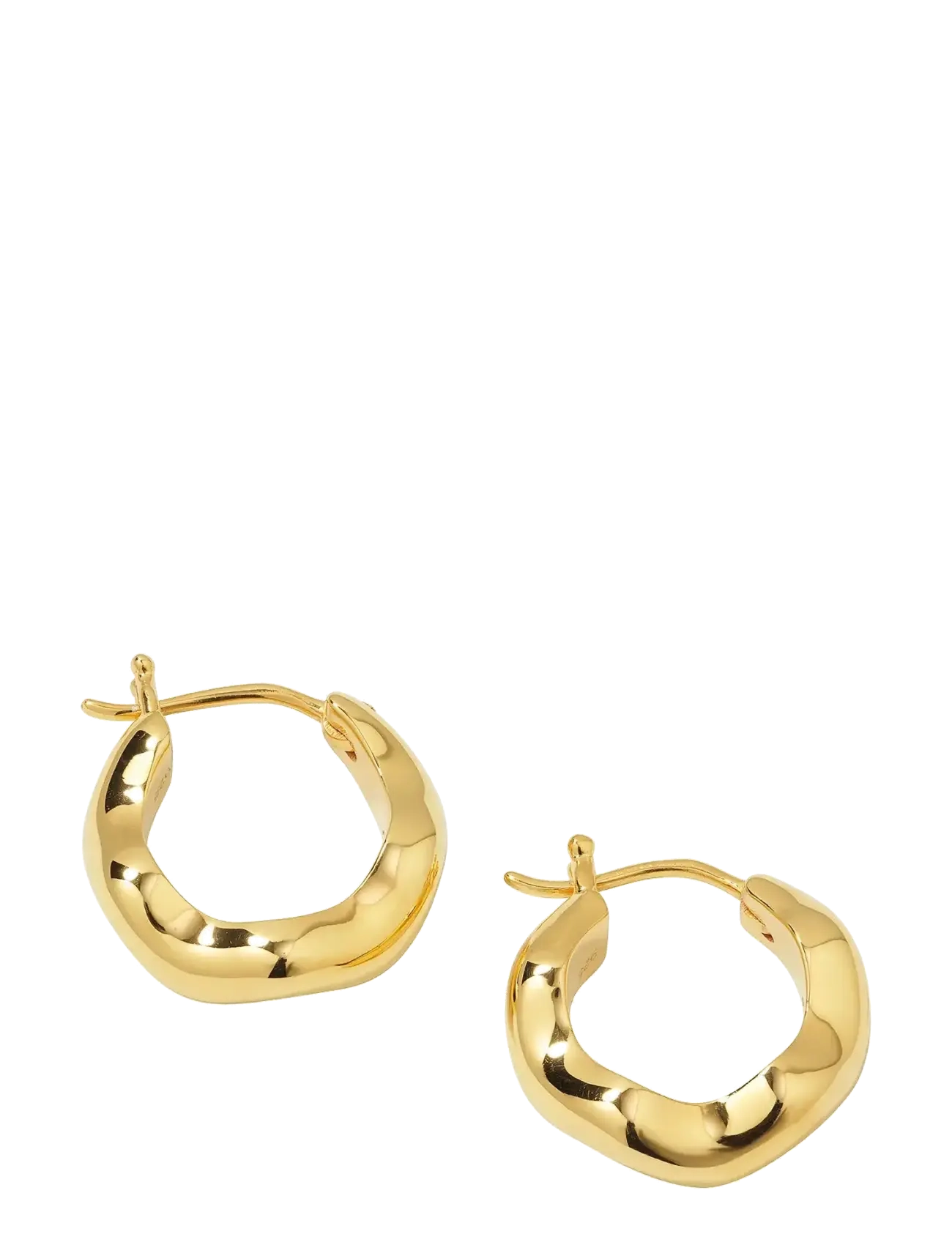 Syster P Bolded Wavy Earrings Gold - Accessoires - GOLD / gold