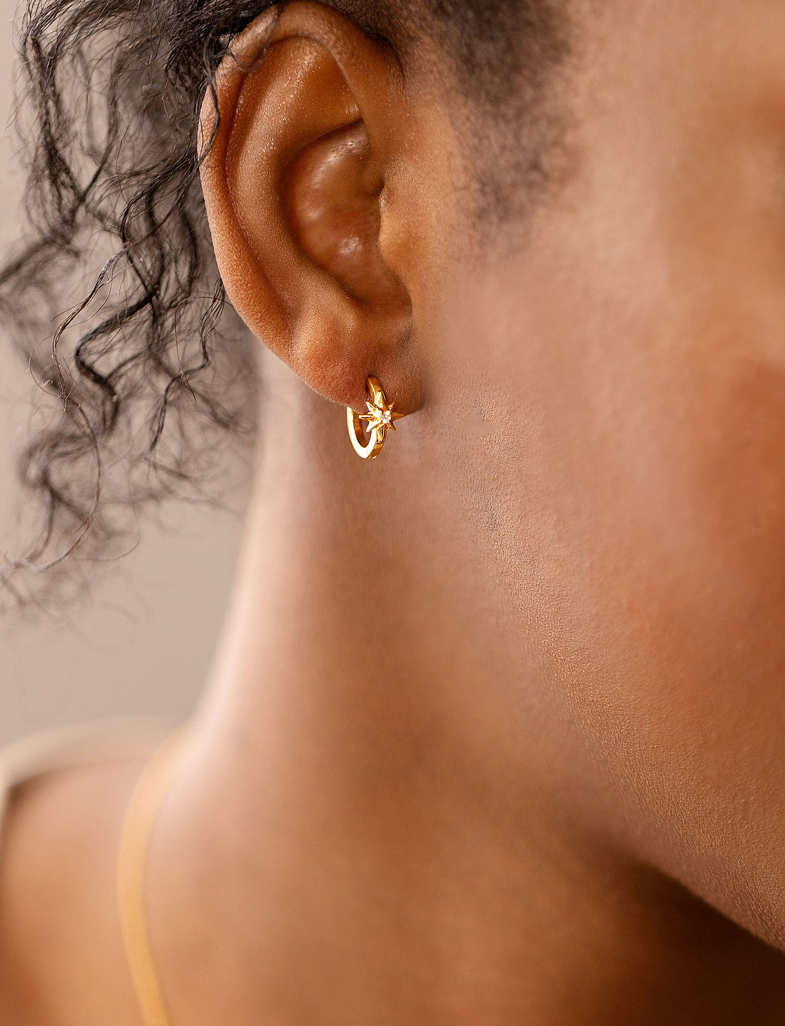Syster P North Star Hoop Earrings Gold Hoops Boozt