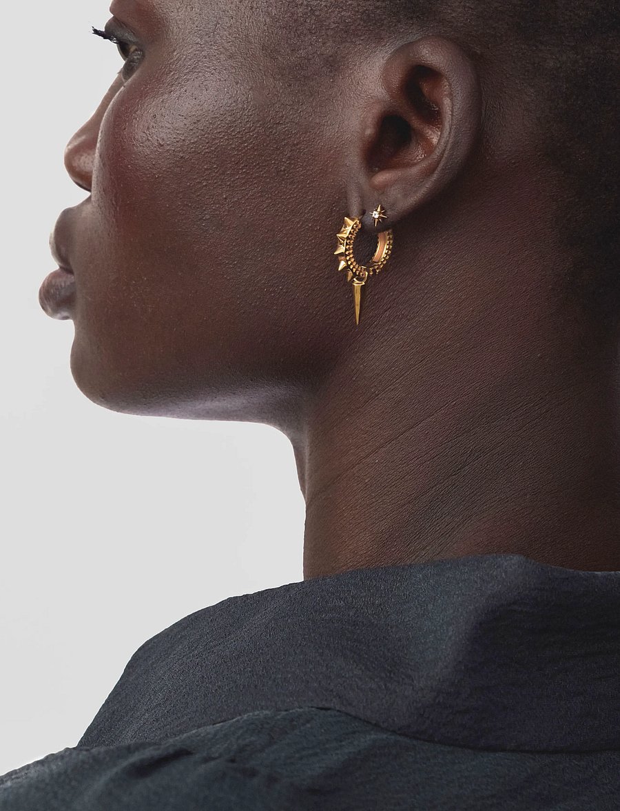 Syster P - North Star Stud Earrings Gold - neet-kõrvarõngad - gold - 2