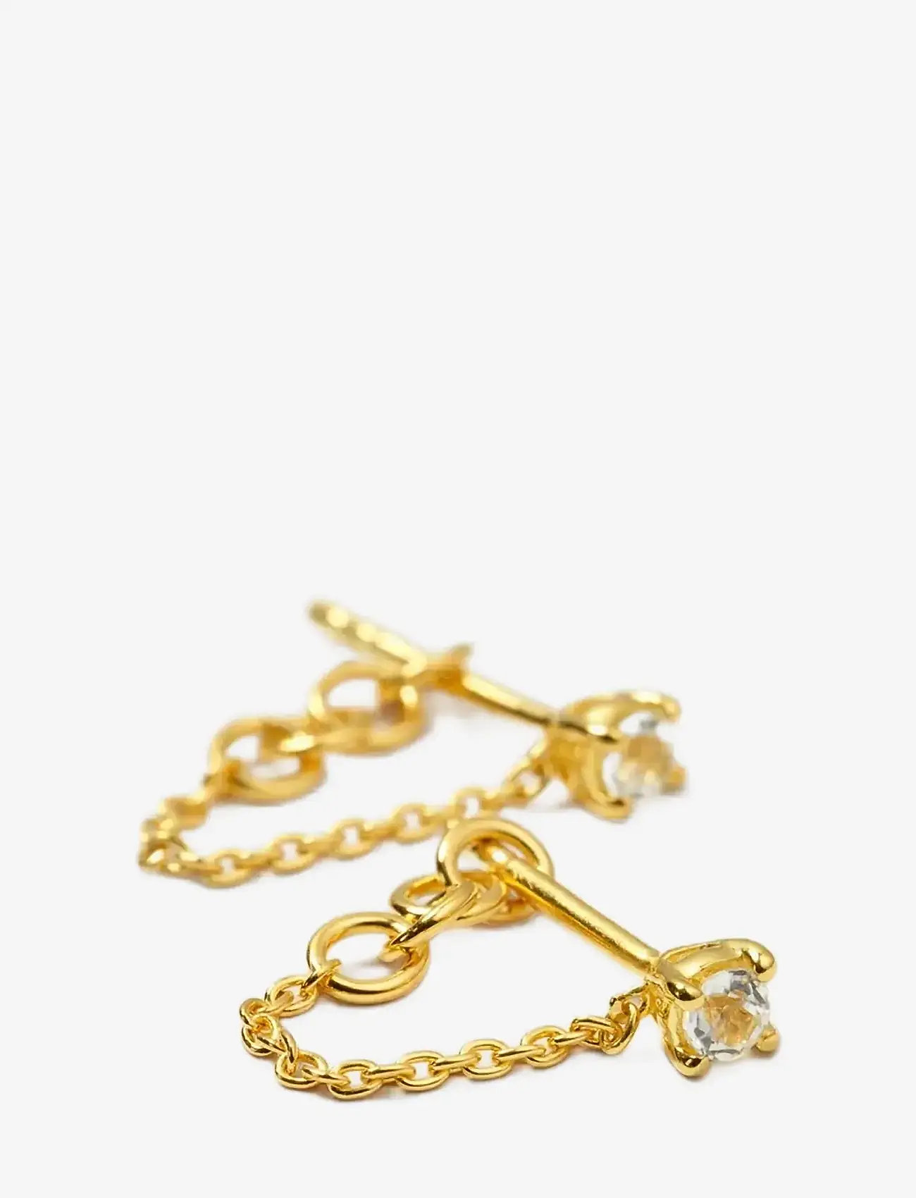 Syster P - Minimalistica Solo Nova Earrings Gold - hängande örhängen - gold - 1