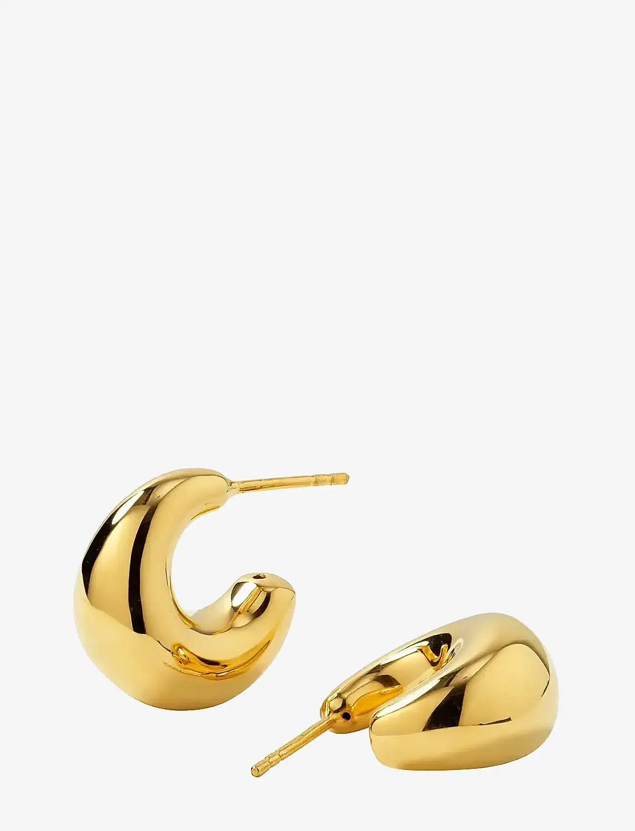 Syster P - Bolded Little Sis Earrings Gold - creoler & hoops - gold - 1