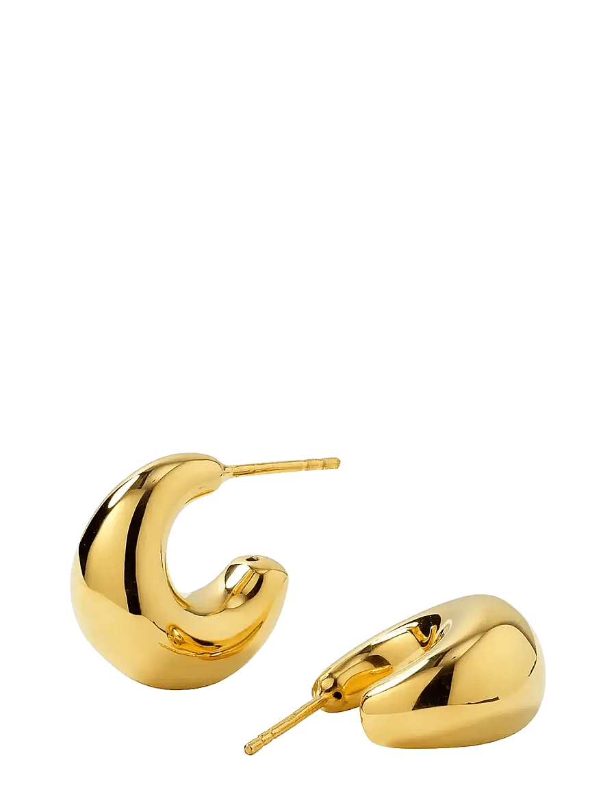 Syster P - Bolded Little Sis Earrings Gold - cerceaux - gold - 1