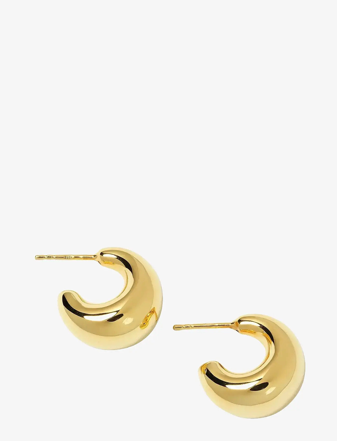 Syster P - Bolded Little Sis Earrings Gold - creoler & hoops - gold - 2