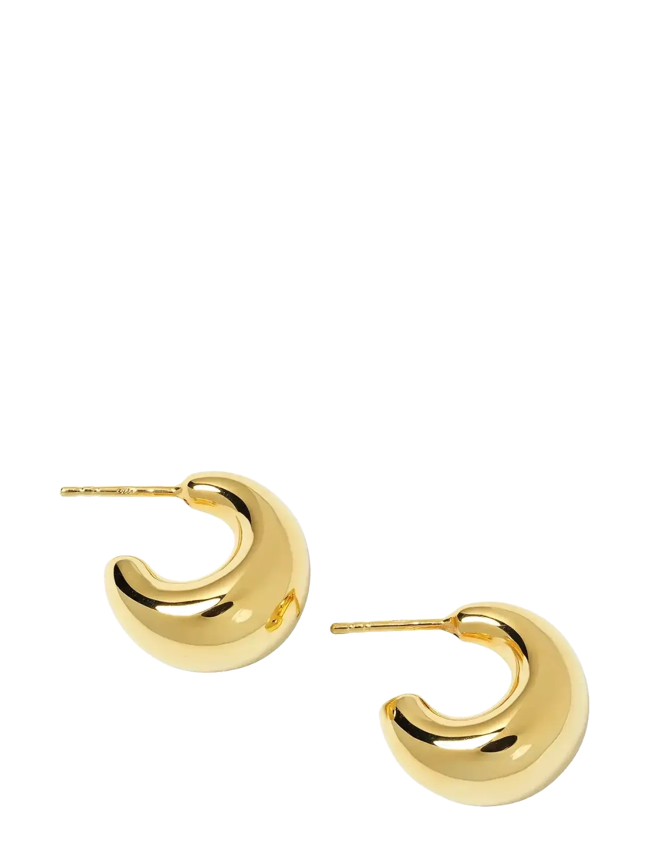 Syster P - Bolded Little Sis Earrings Gold - korvarenkaat - gold - 2