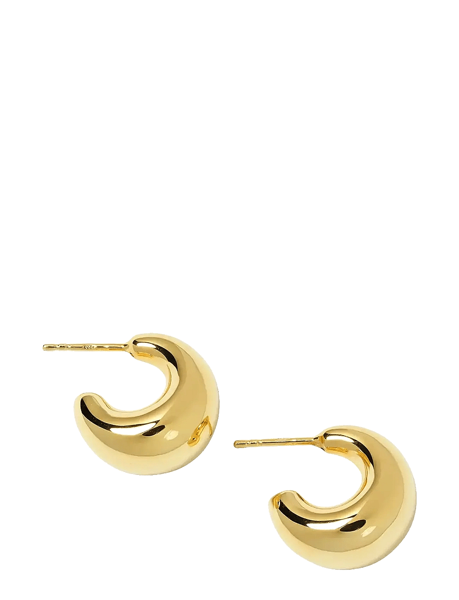 Syster P - Bolded Little Sis Earrings Gold - cerceaux - gold - 2
