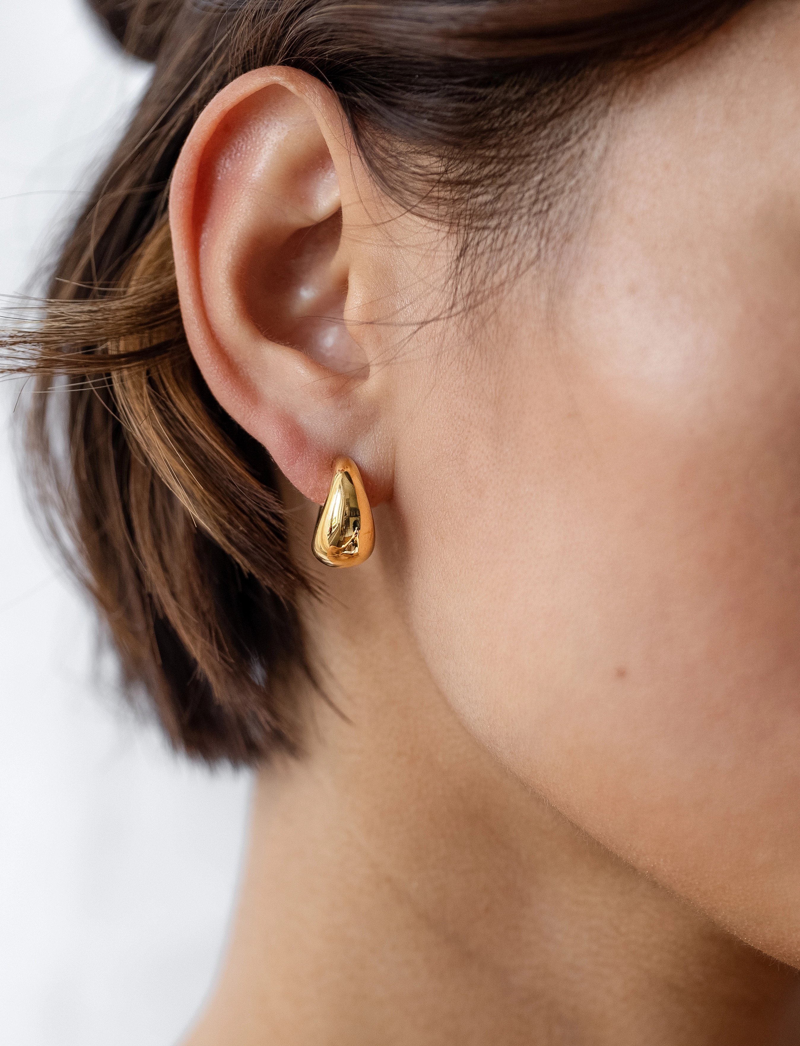 Syster P Bolded Little Sis Earrings Gold, Kvinder, Chunky Hoop Øreringe, Guld, Str: ONE SIZE